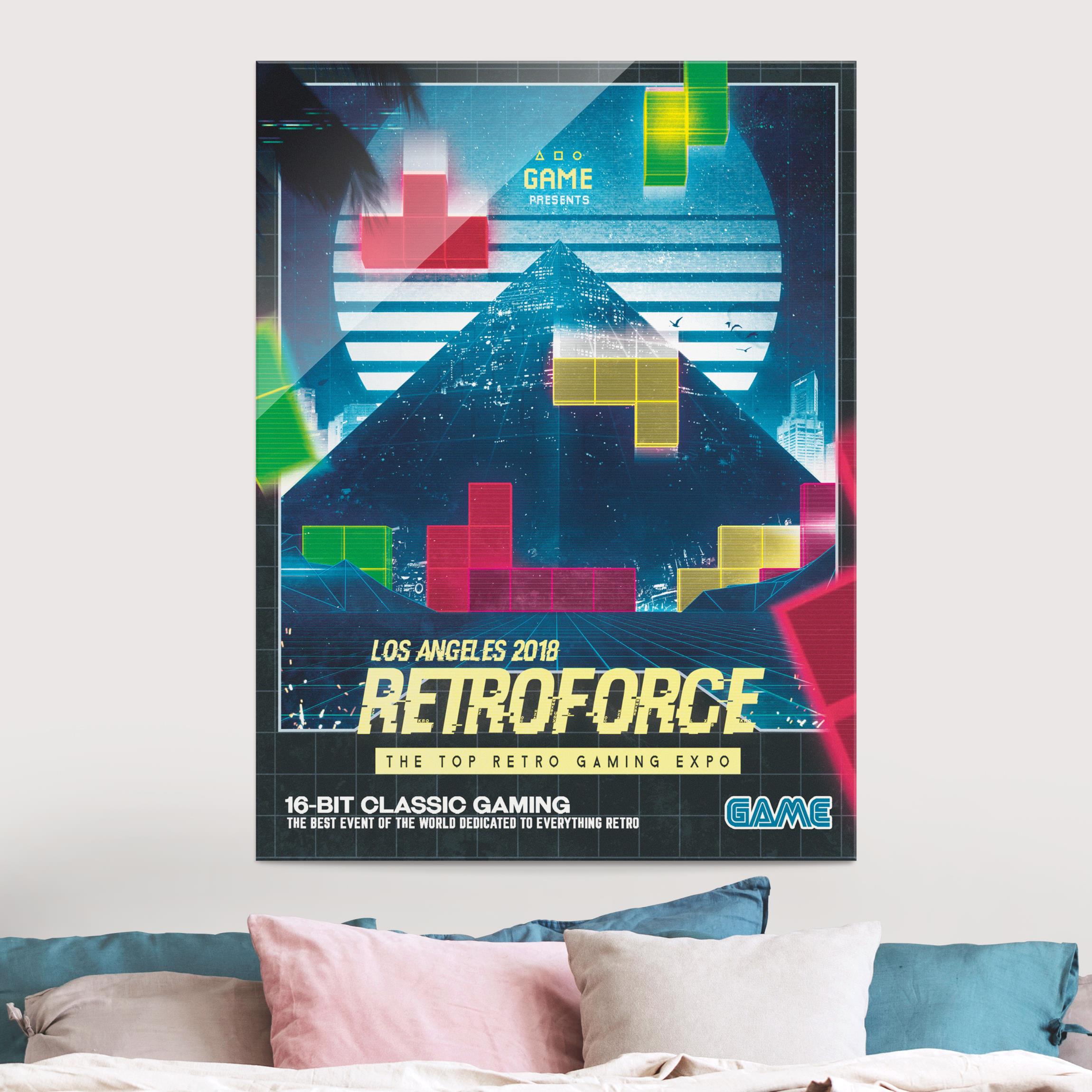 Glasbild Retro Gaming Klassiker