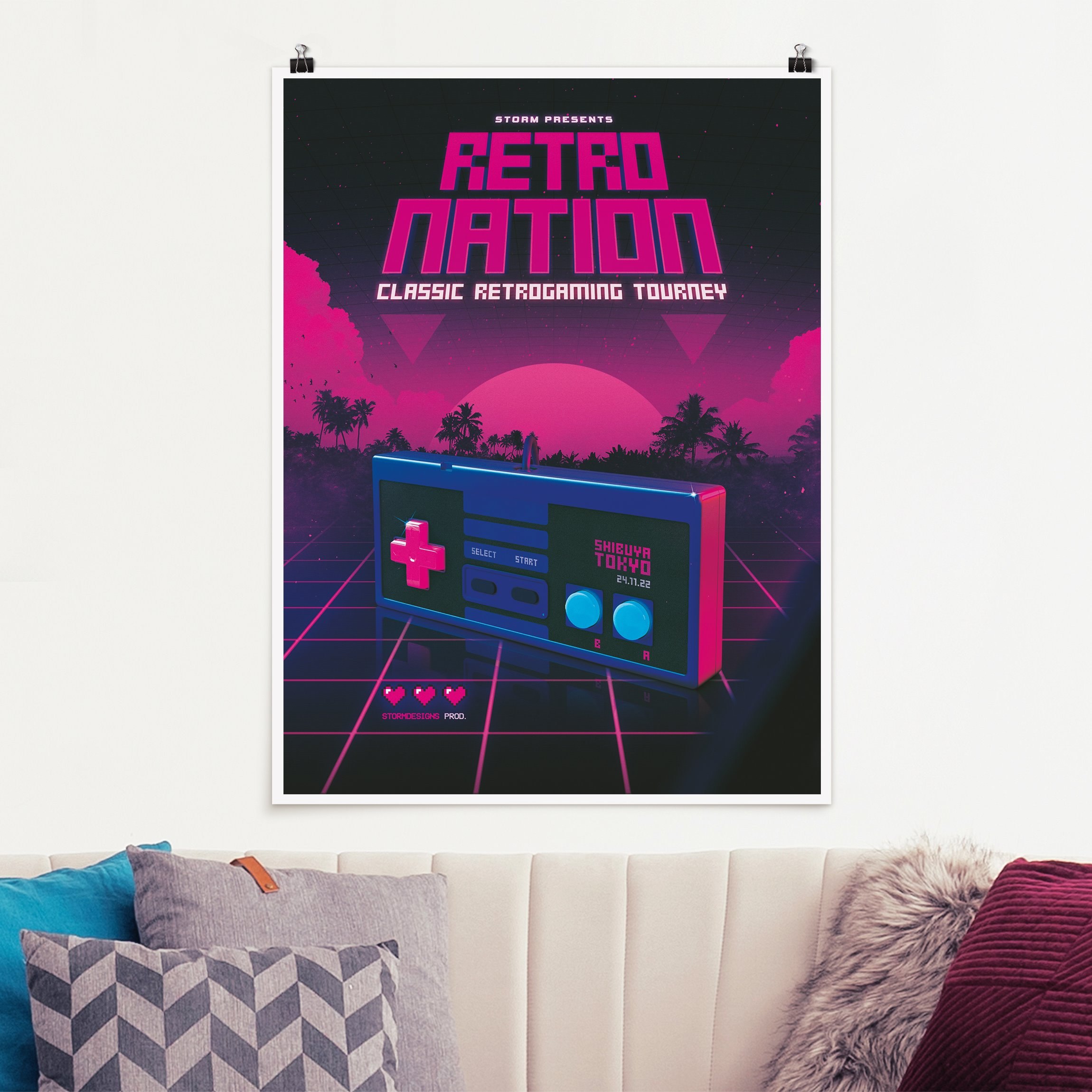 Poster Retro Gaming Controller