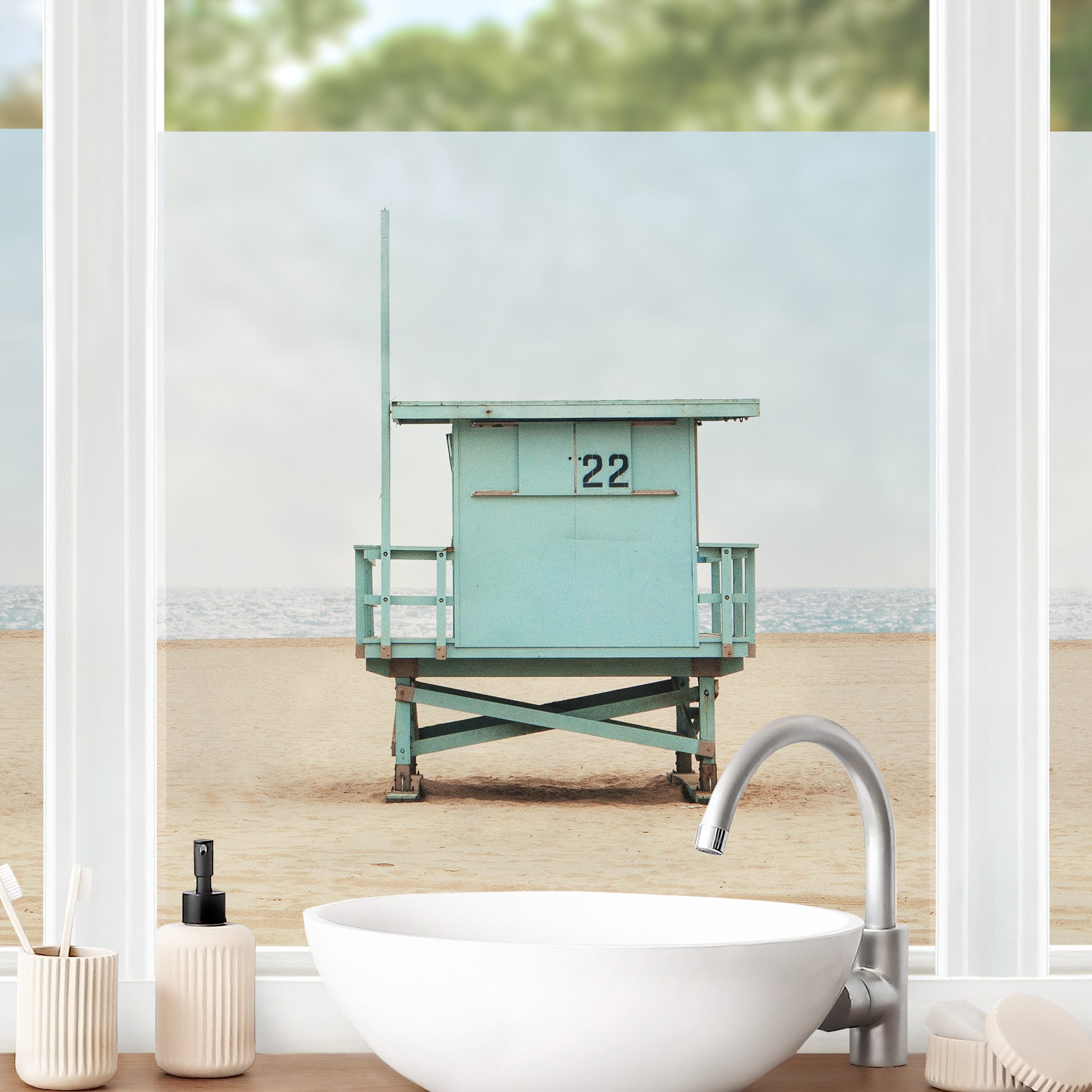 Fensterfolie Rettungsturm 22