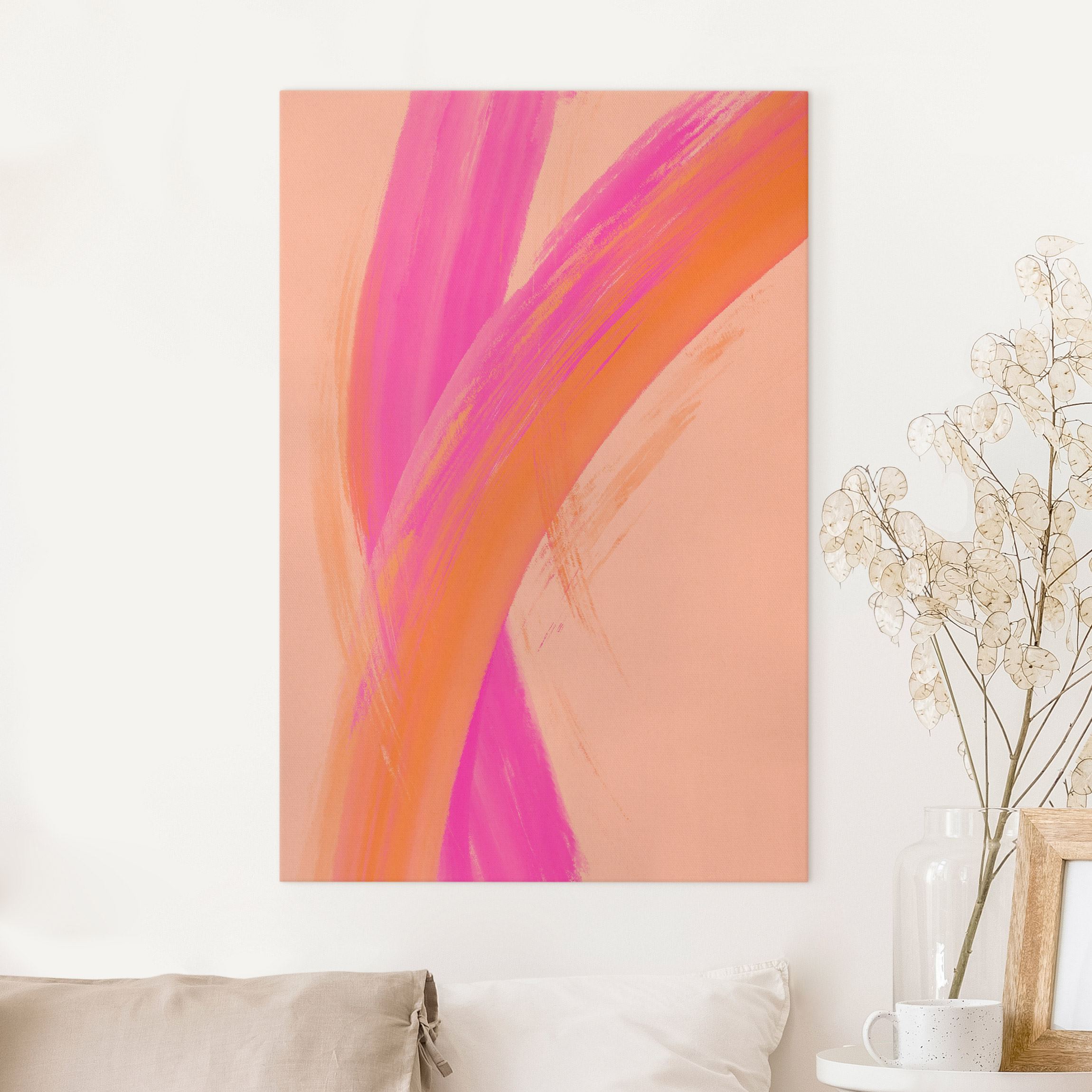 Leinwandbild Rosa-Orange Energie