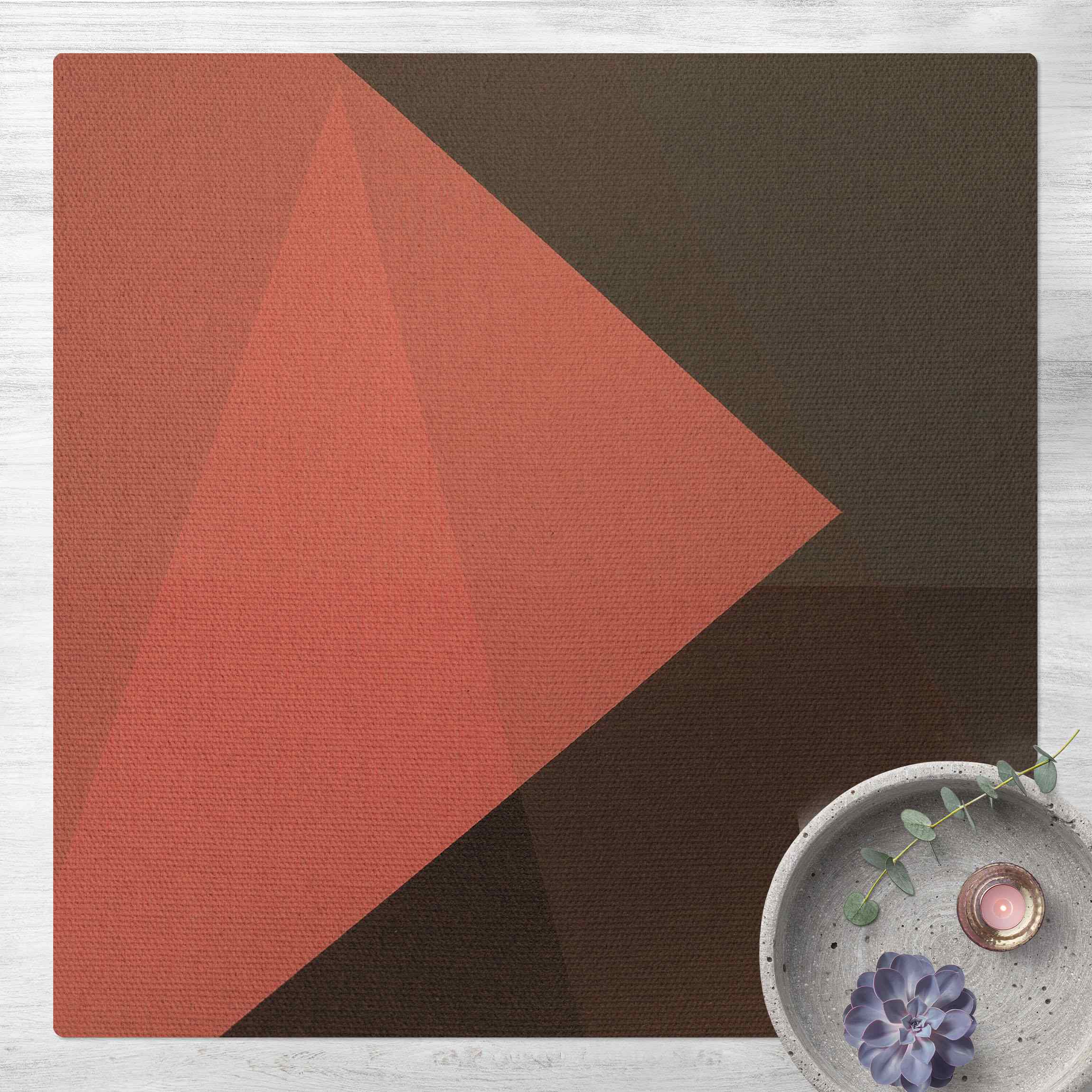 Kork-Teppich Rosa Transparenz Geometrie