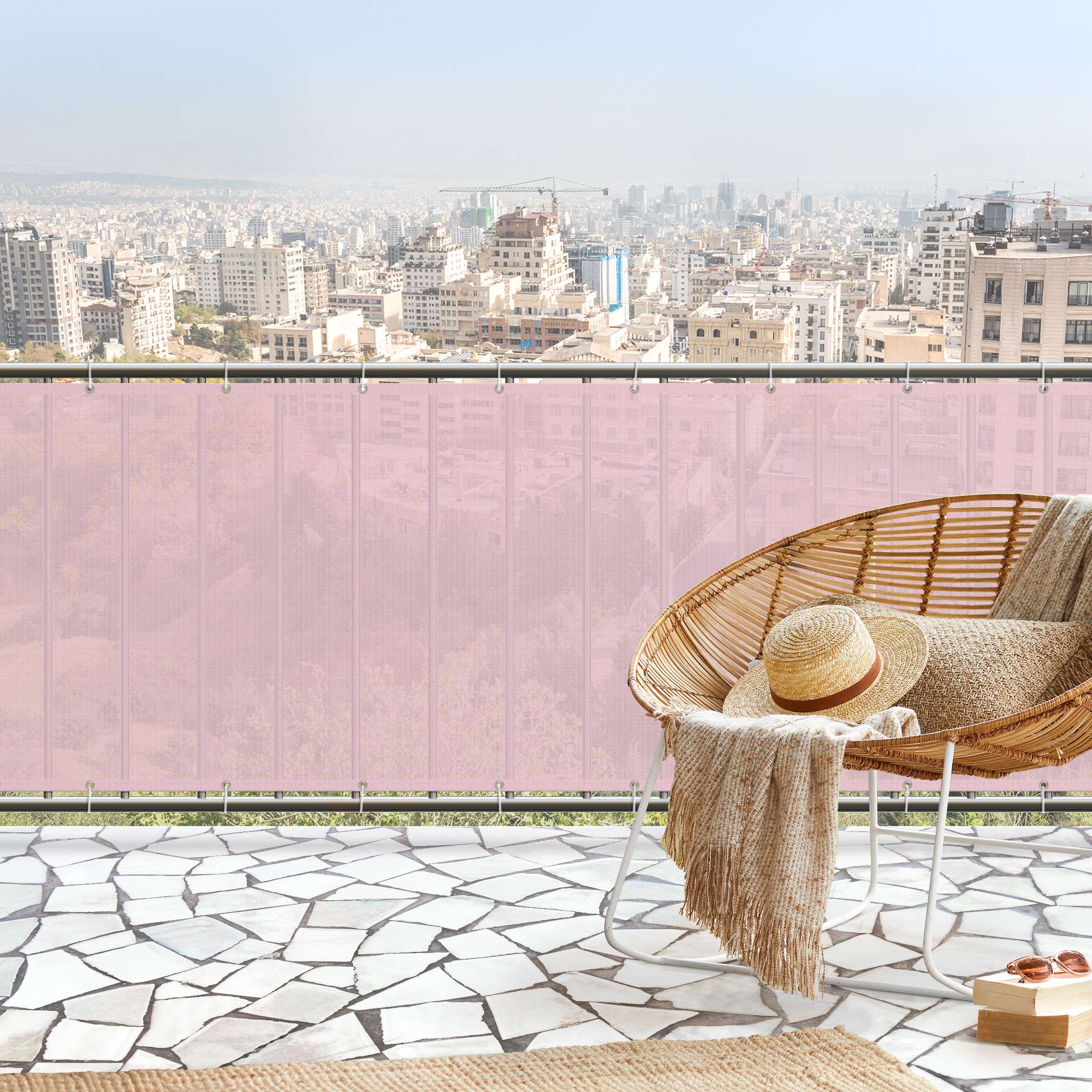 Balkon Sichtschutz Rosé