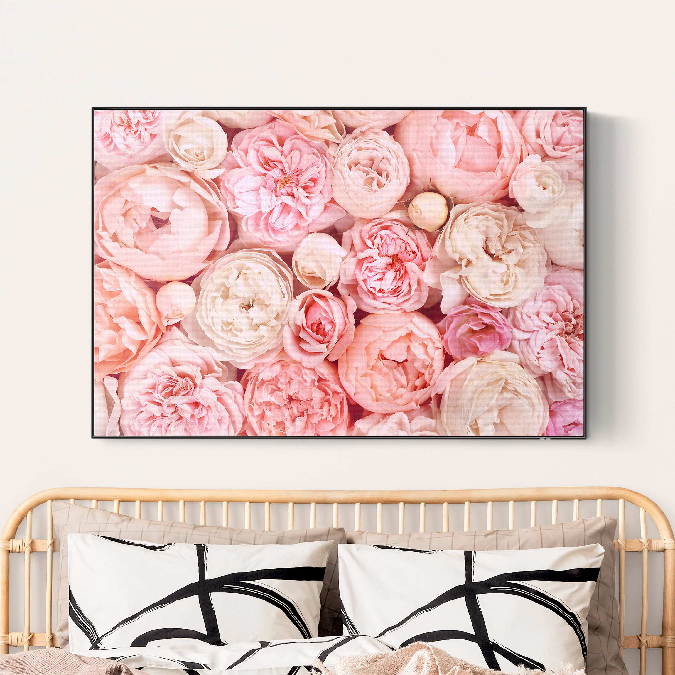 Akustik-Wechselbild Rosen Rosé Koralle Shabby