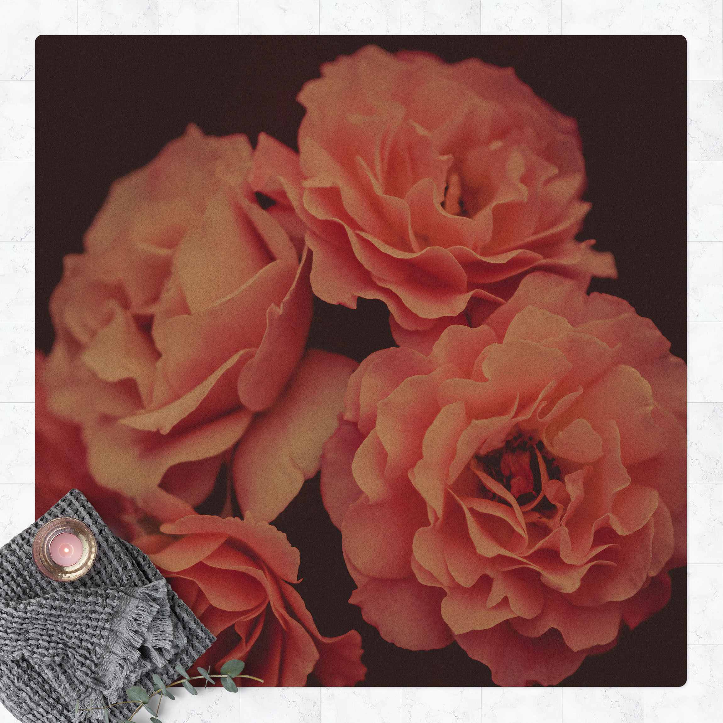 Kork-Teppich Rosenträume