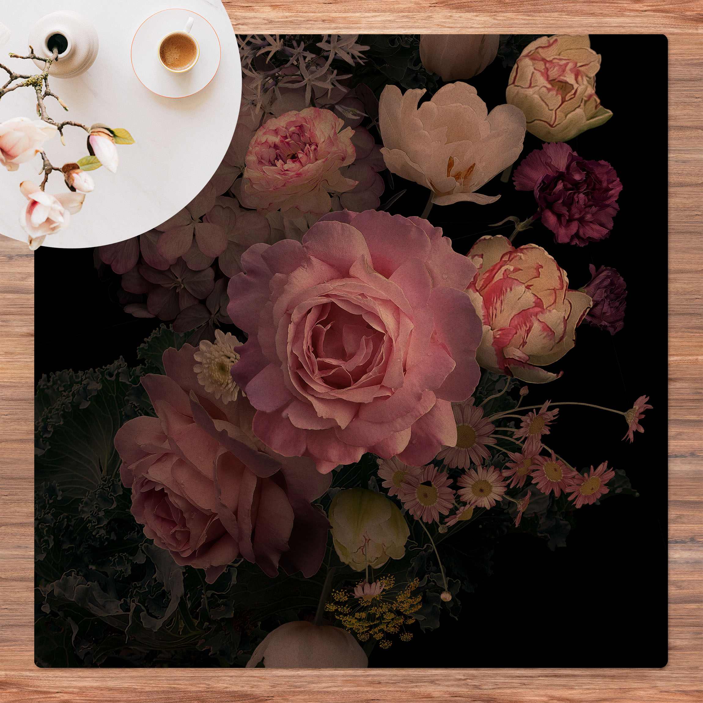 Kork-Teppich Rosentraum Bouquet