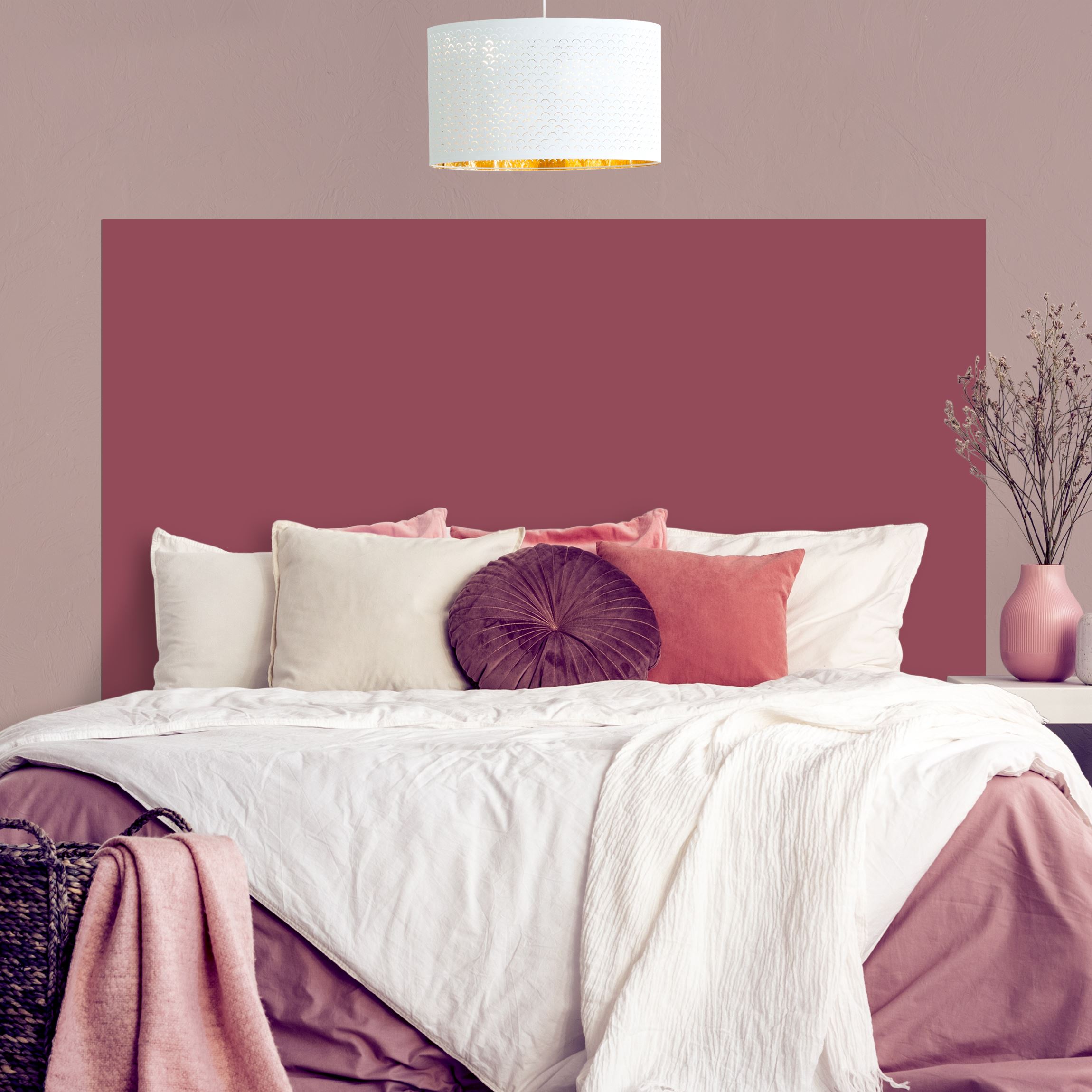 Kopfteil Bett Rosy Raspberry