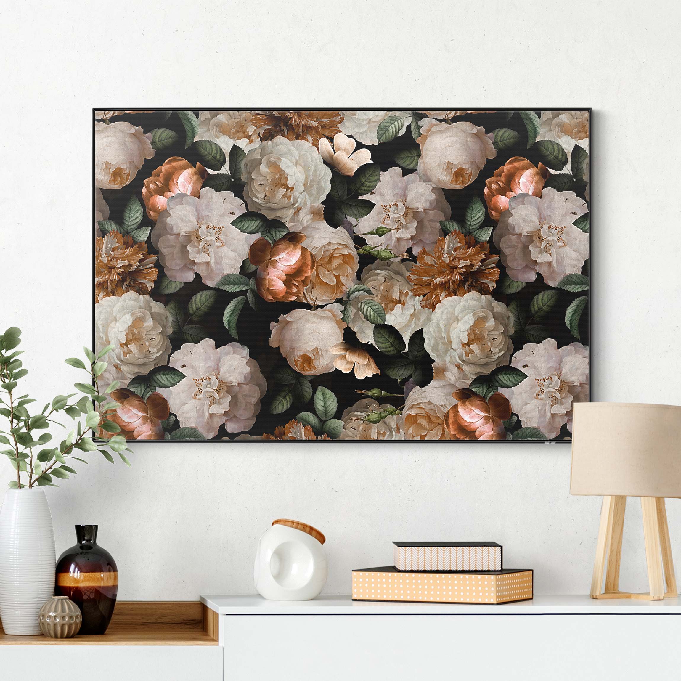 Wechselbild Rote Rosen mit Weißen Rosen II