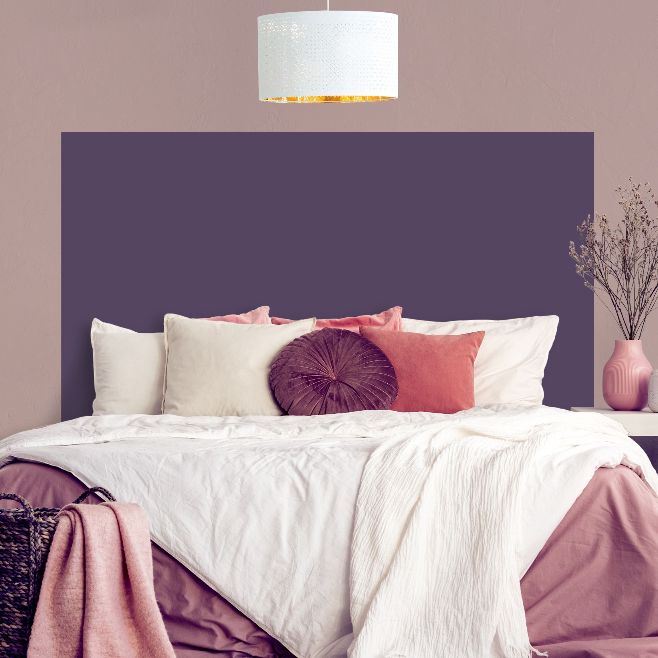 Kopfteil Bett Rotviolett