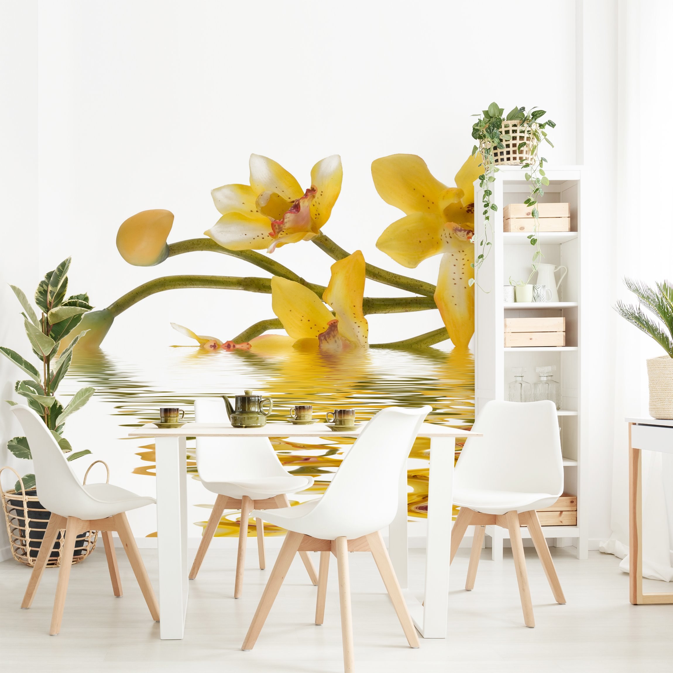 Fototapete Blumen Saffron Orchid Waters