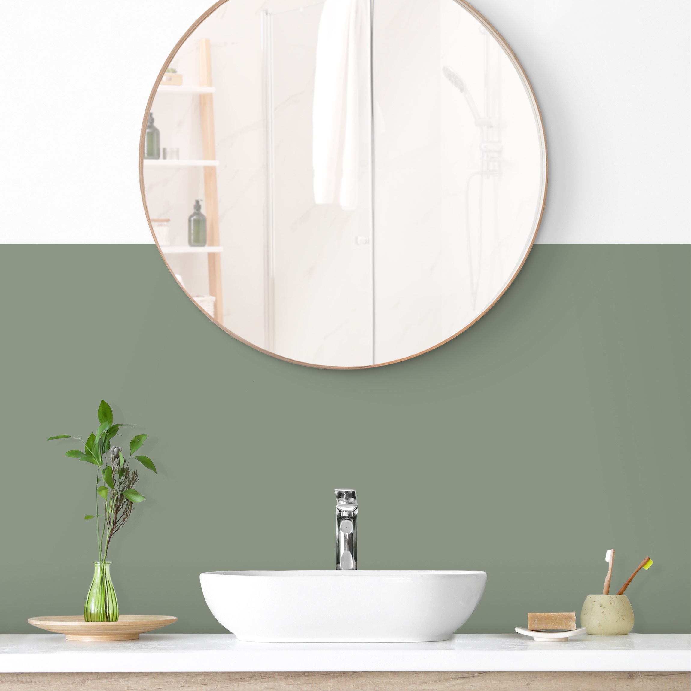 Wandverkleidung Bad Sane Sage