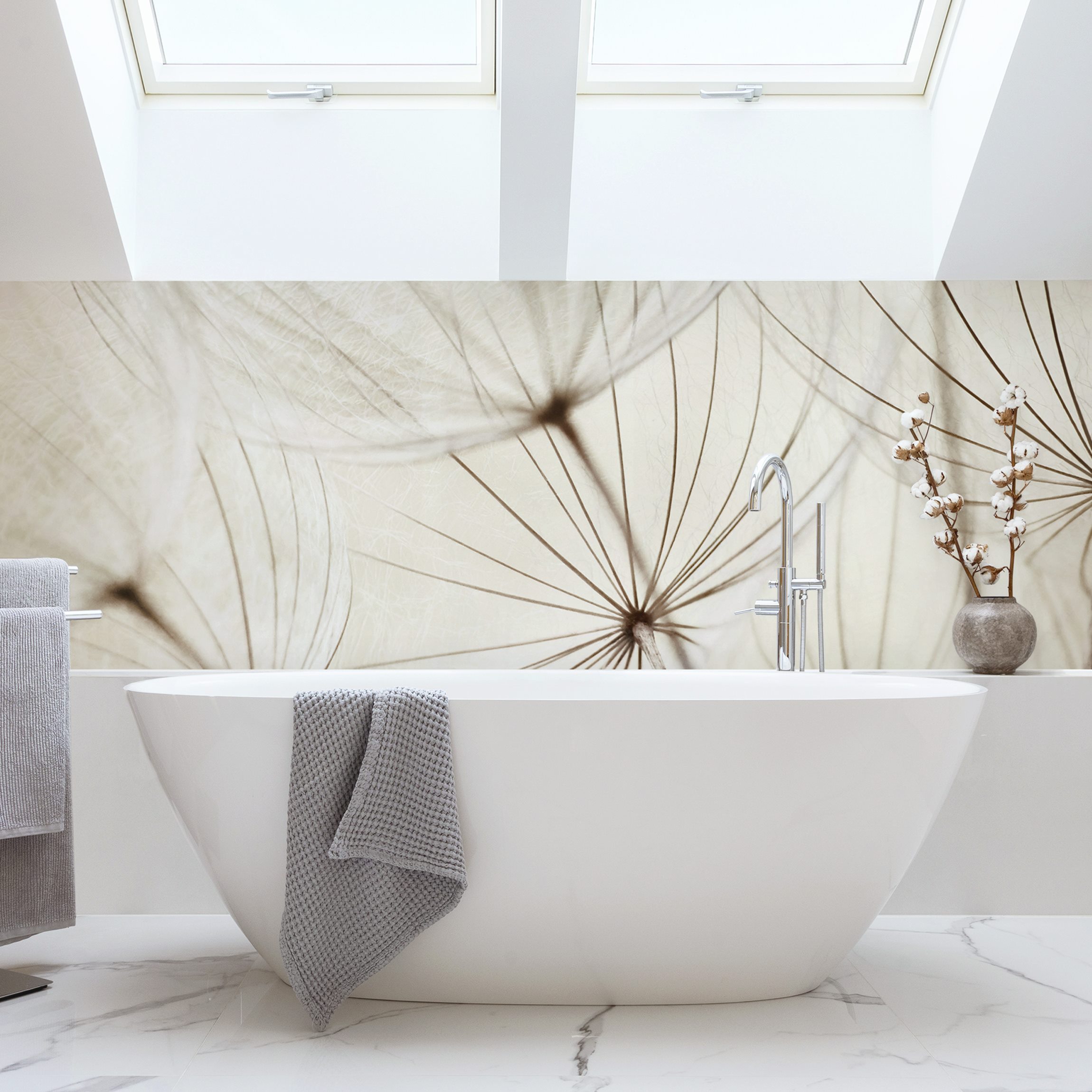 Wandverkleidung Bad Sanfte Gräser