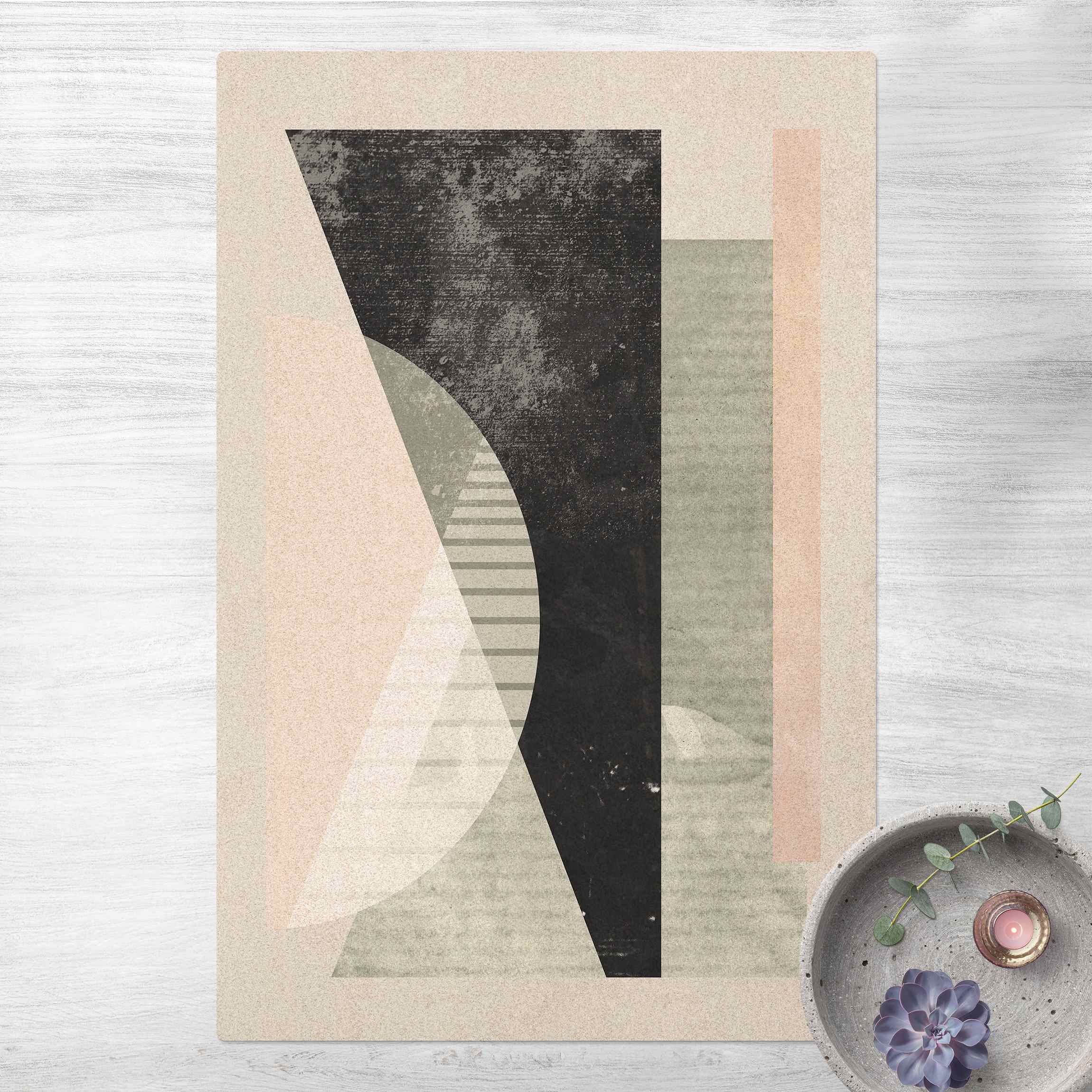 Kork-Teppich Sanftes Bauhaus mit Struktur