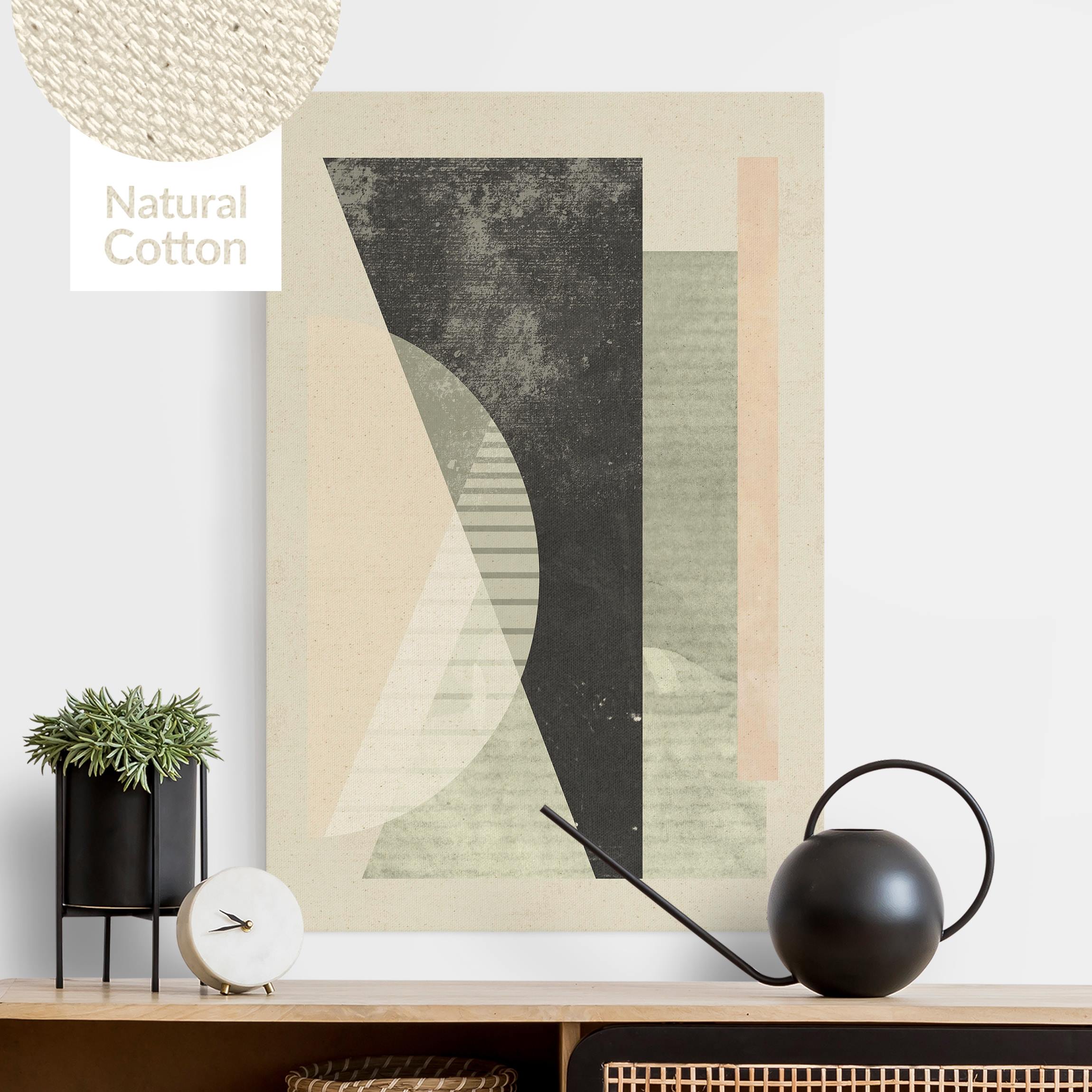 Leinwandbild auf Canvas Natural Sanftes Bauhaus mit Struktur