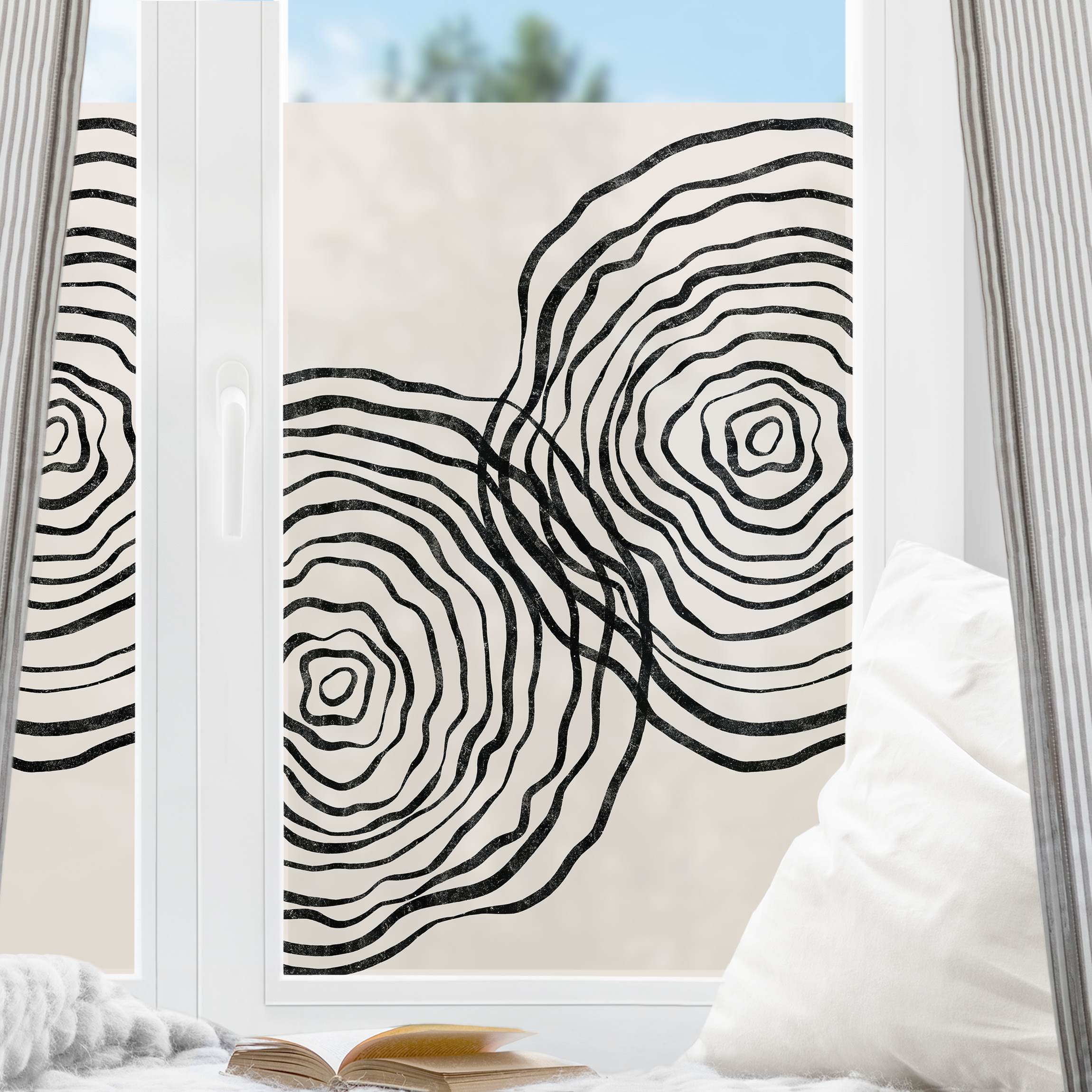 Fensterfolie Schwarze Kreise I