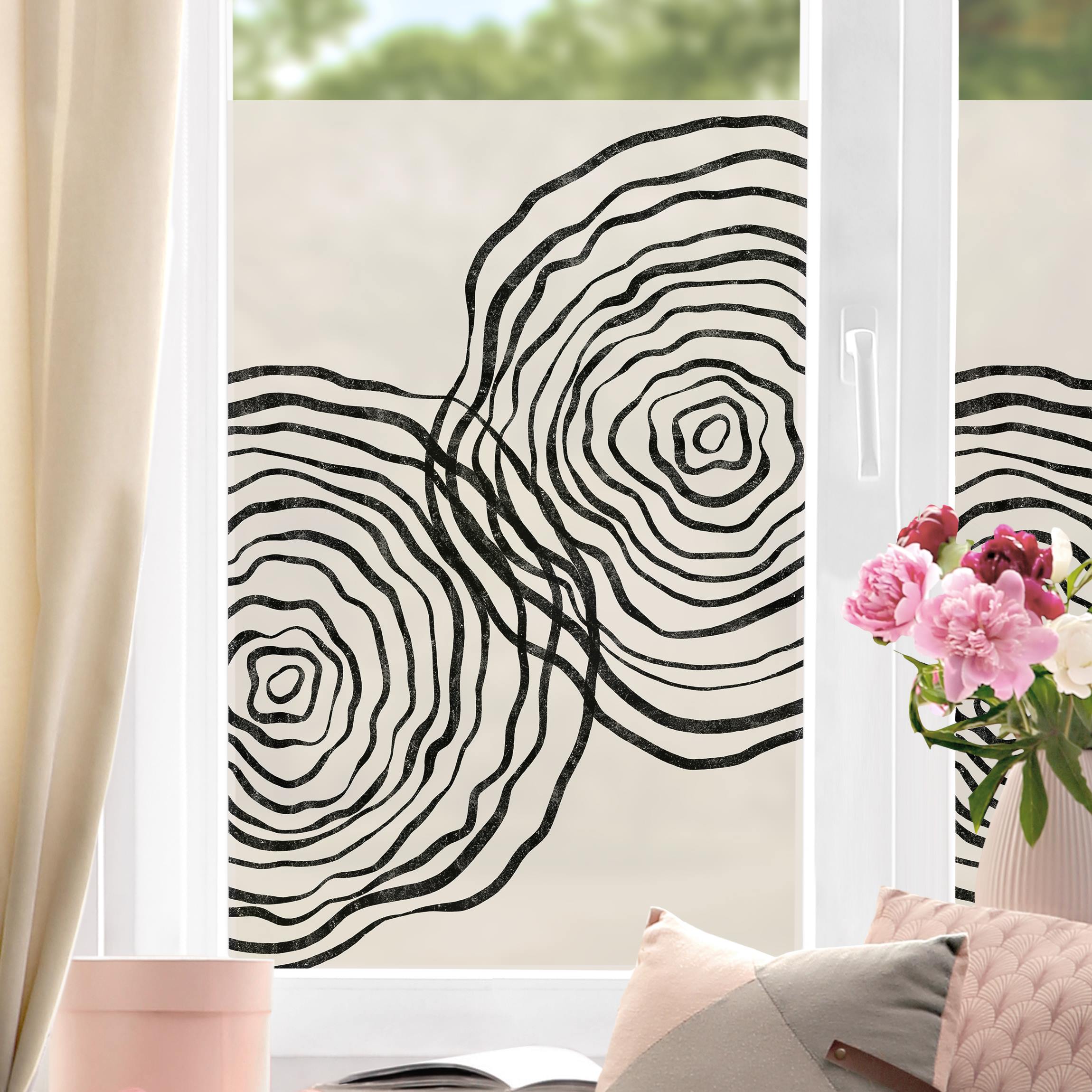Fensterfolie Schwarze Kreise I