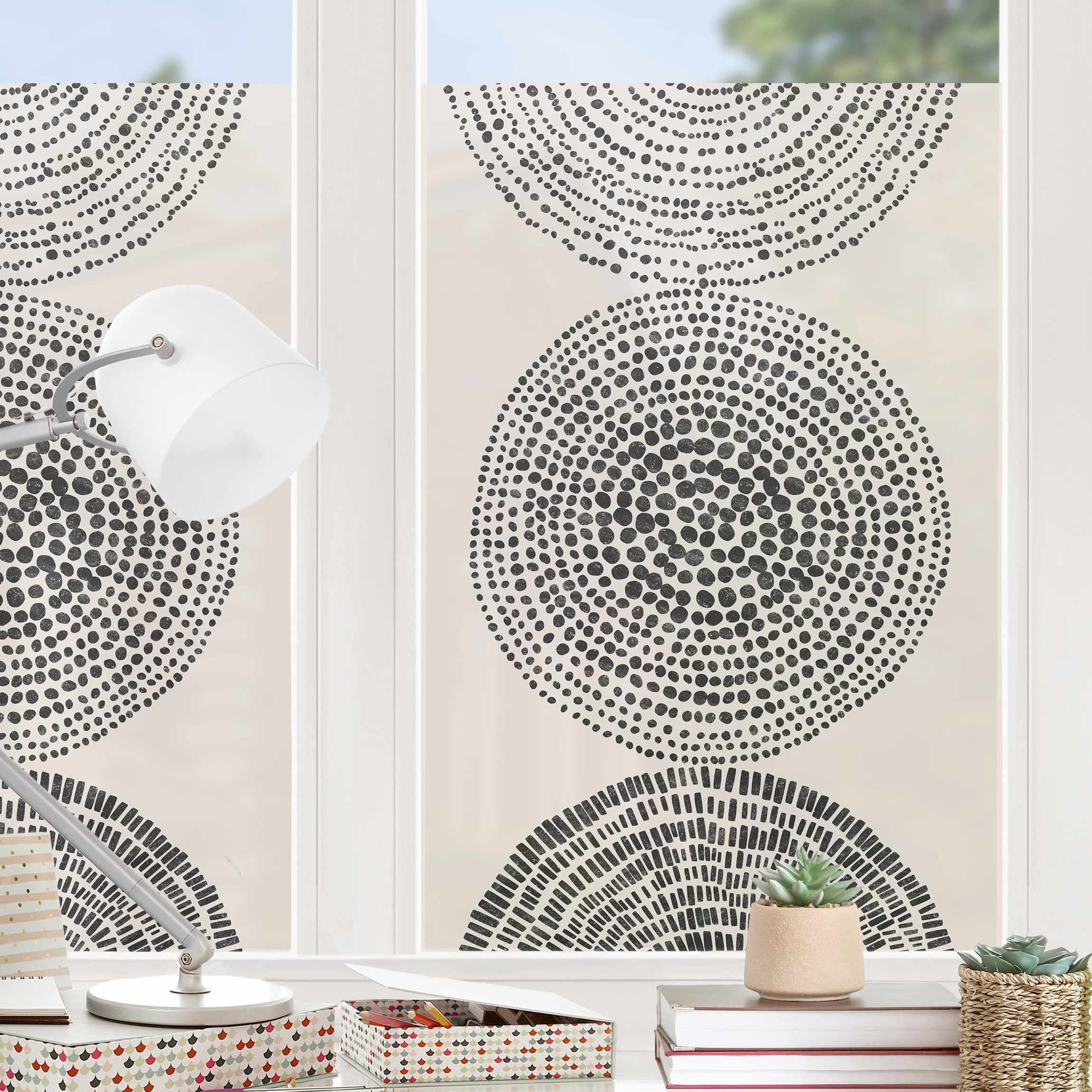 Fensterfolie Schwarze Kreise II