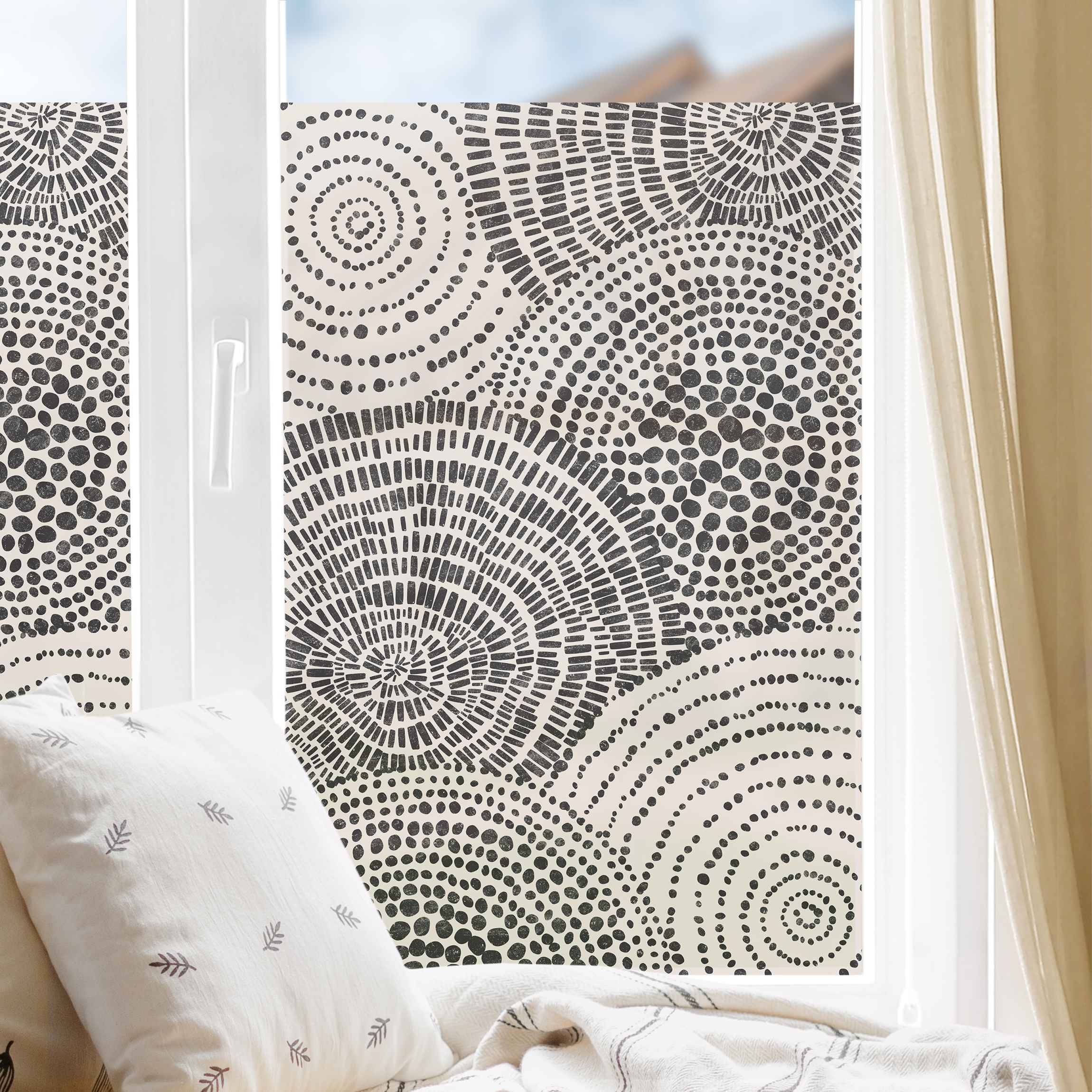Fensterfolie Schwarze Kreise VI