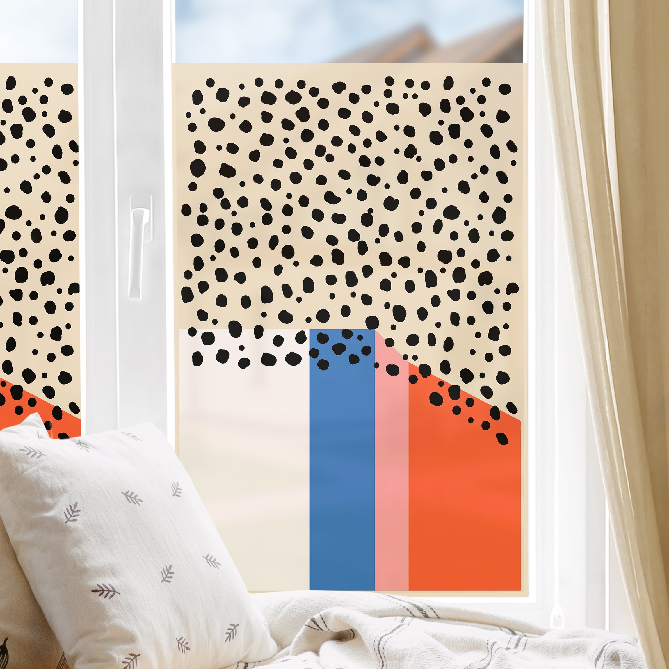 Fensterfolie Schwarzer Schnee im Sommer