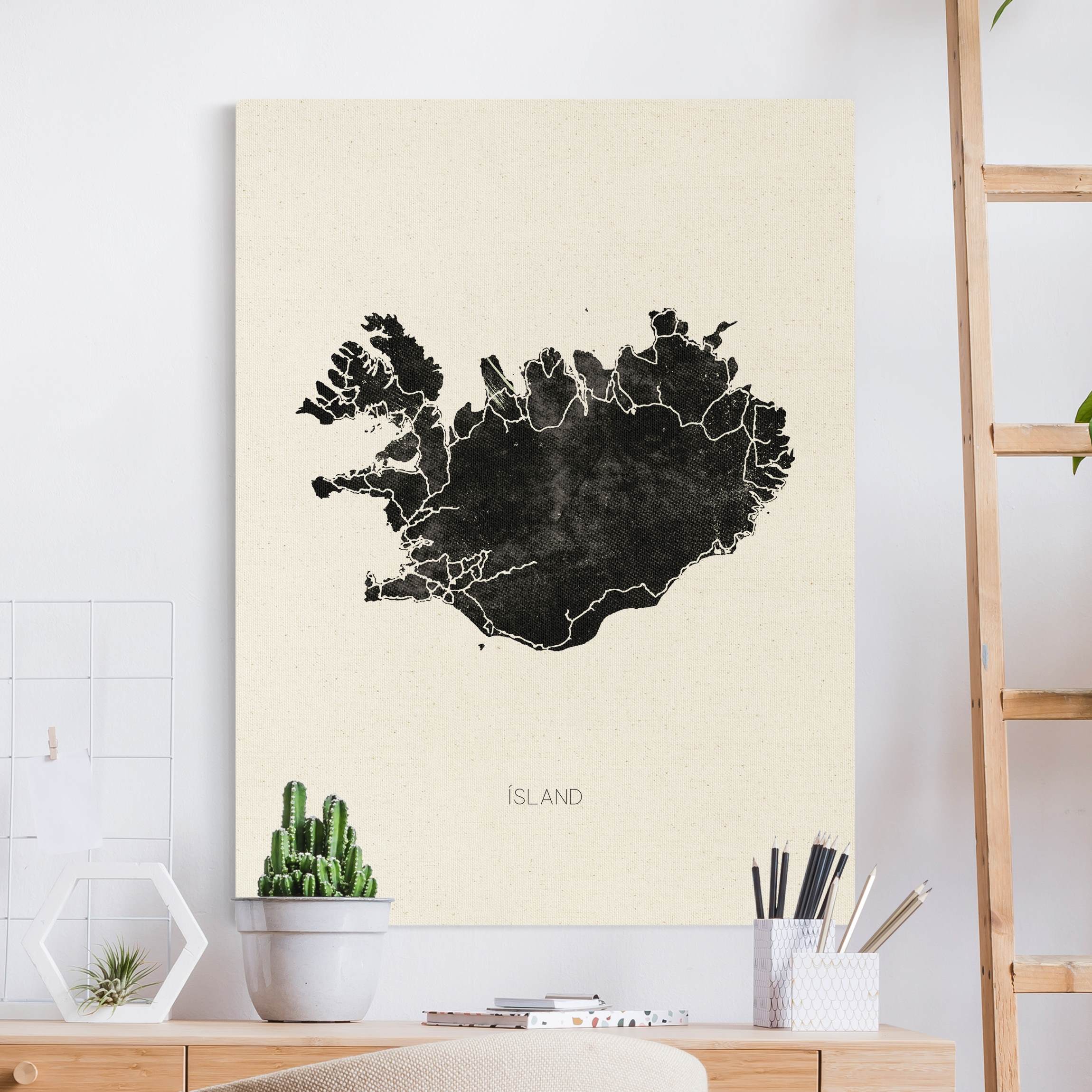 Leinwandbild auf Canvas Natural Schwarzes Island