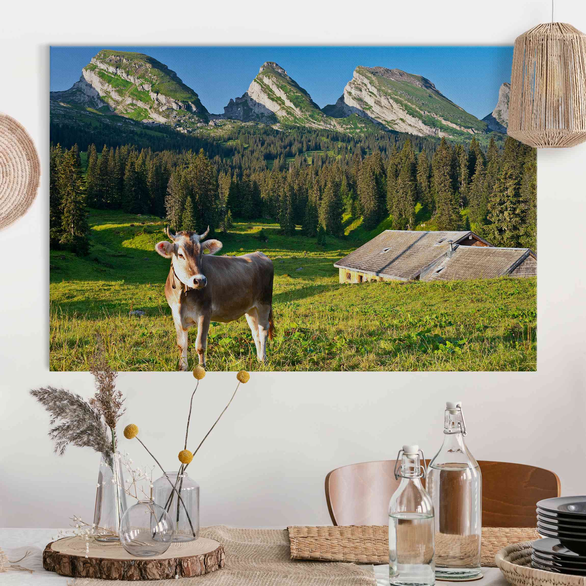Akustikbild Schweizer Almwiese mit Kuh