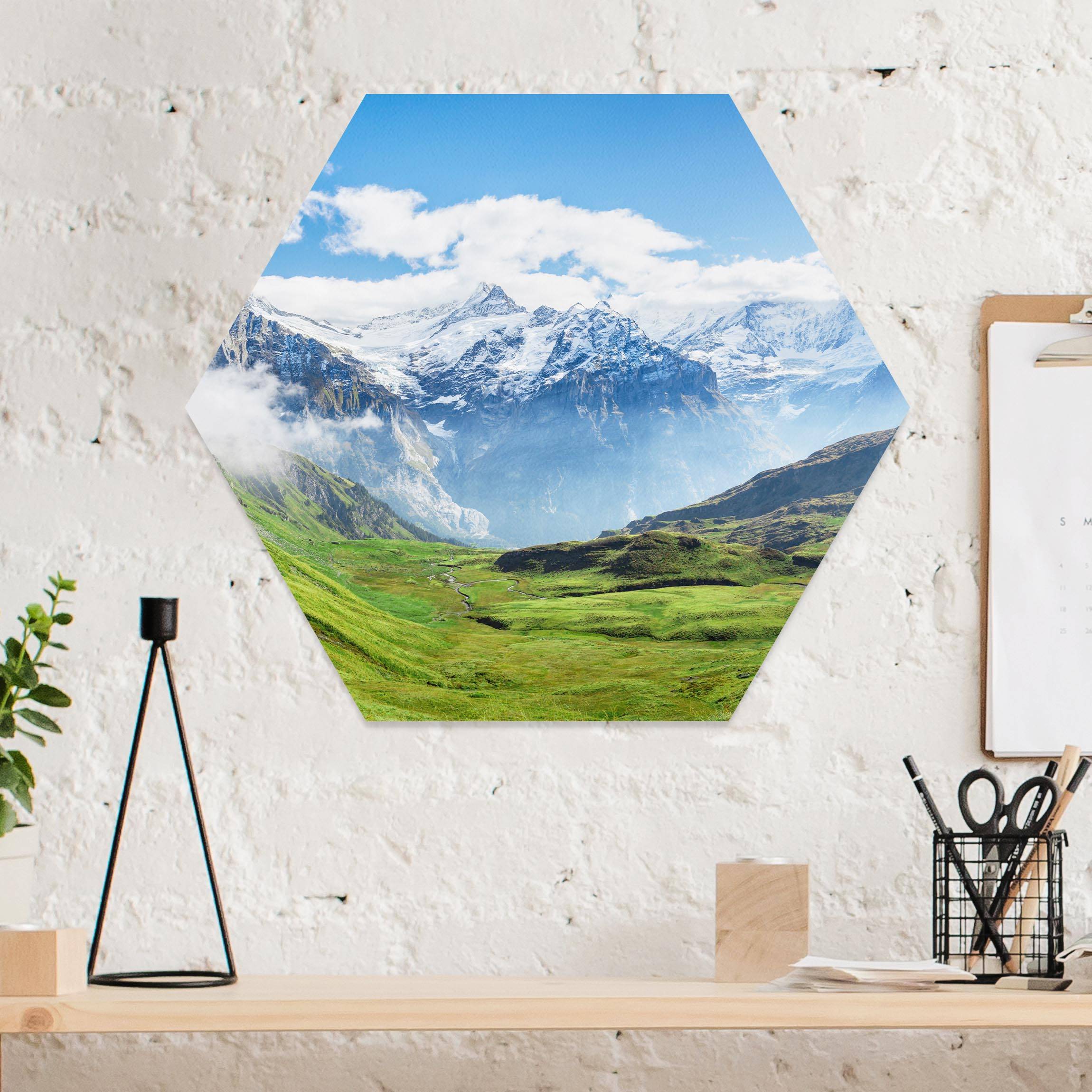 Hexagon-Forexbild Schweizer Alpenpanorama
