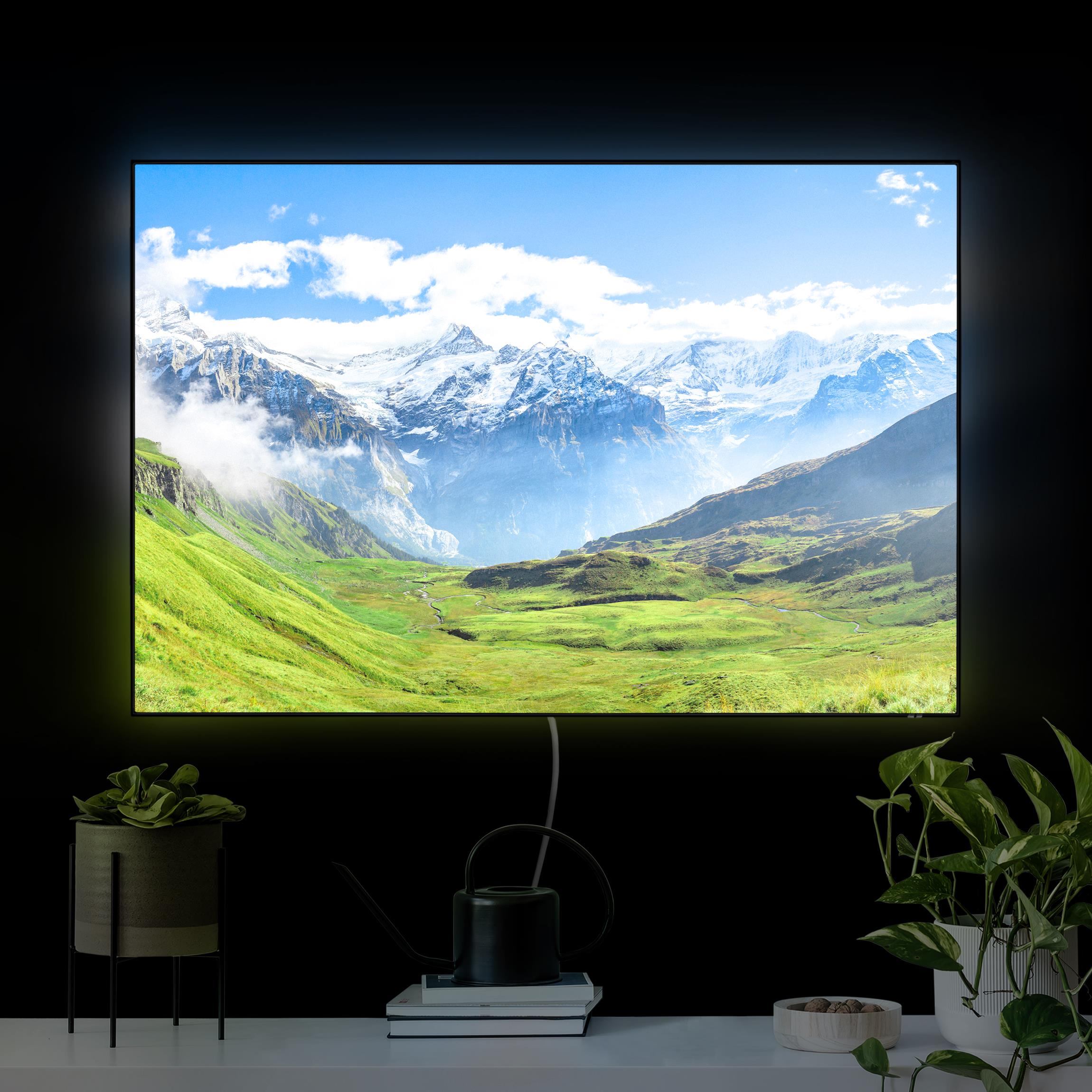 LED-Wechselbild Schweizer Alpenpanorama