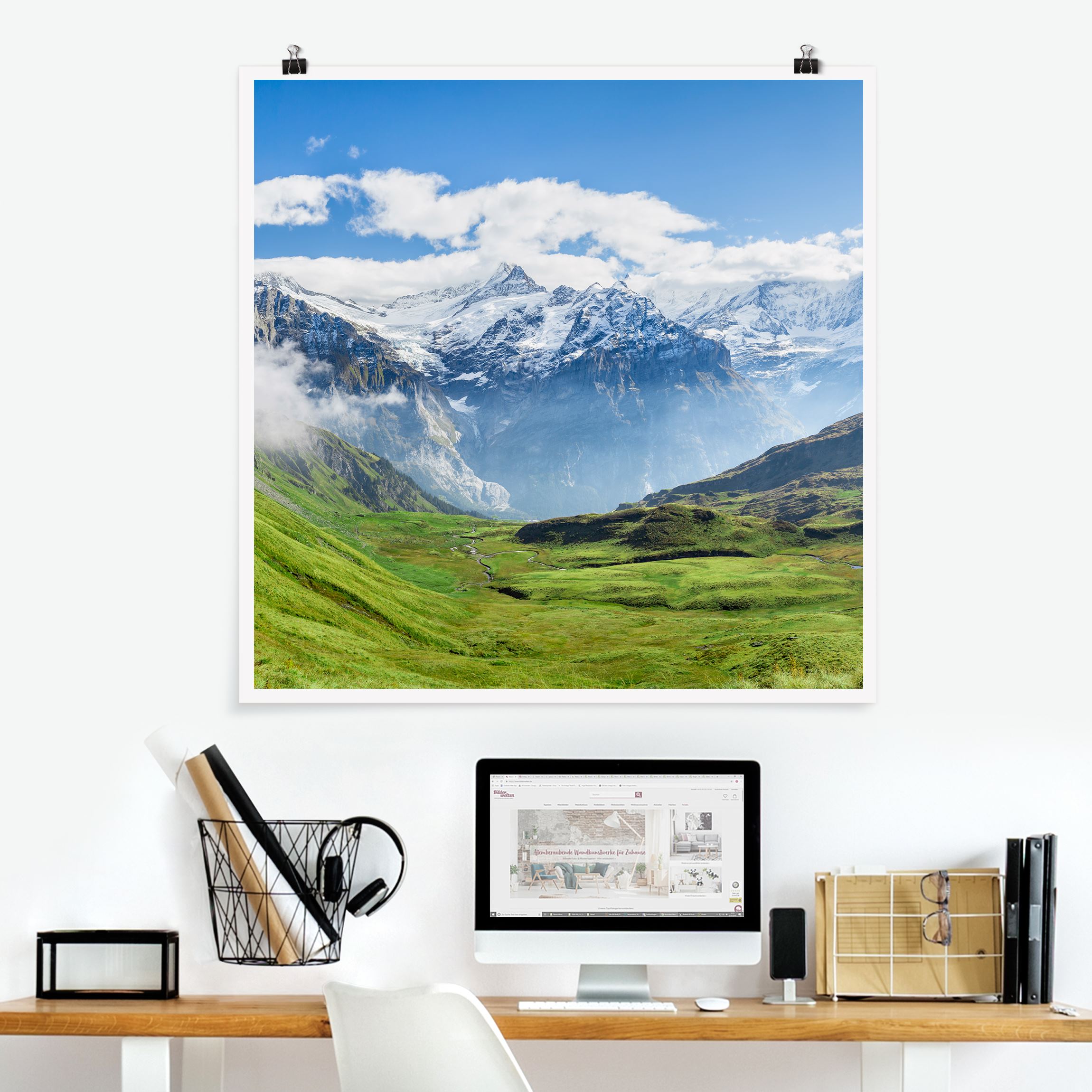 Poster Schweizer Alpenpanorama