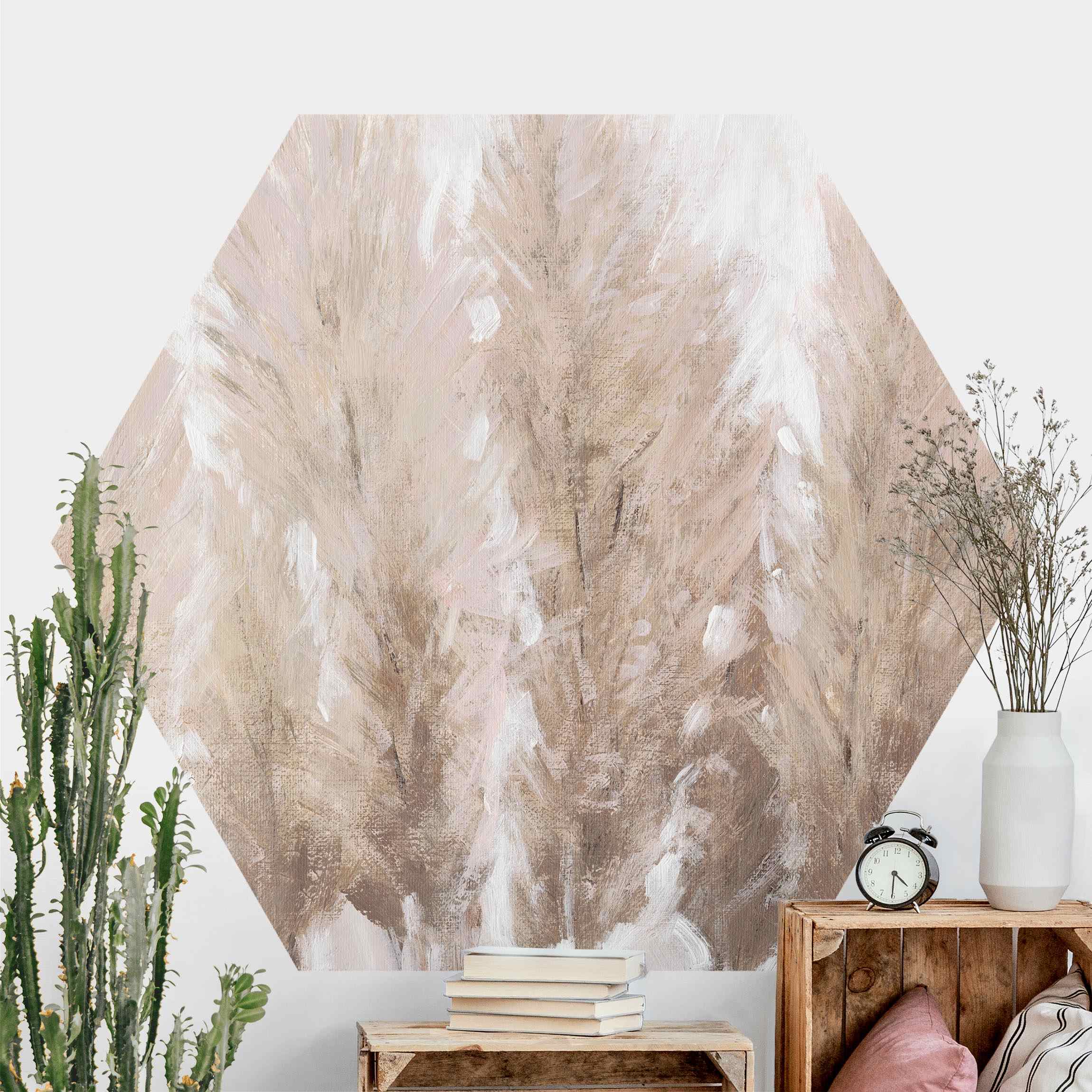 Hexagon Fototapete selbstklebend Sehnsucht nach Ruhe