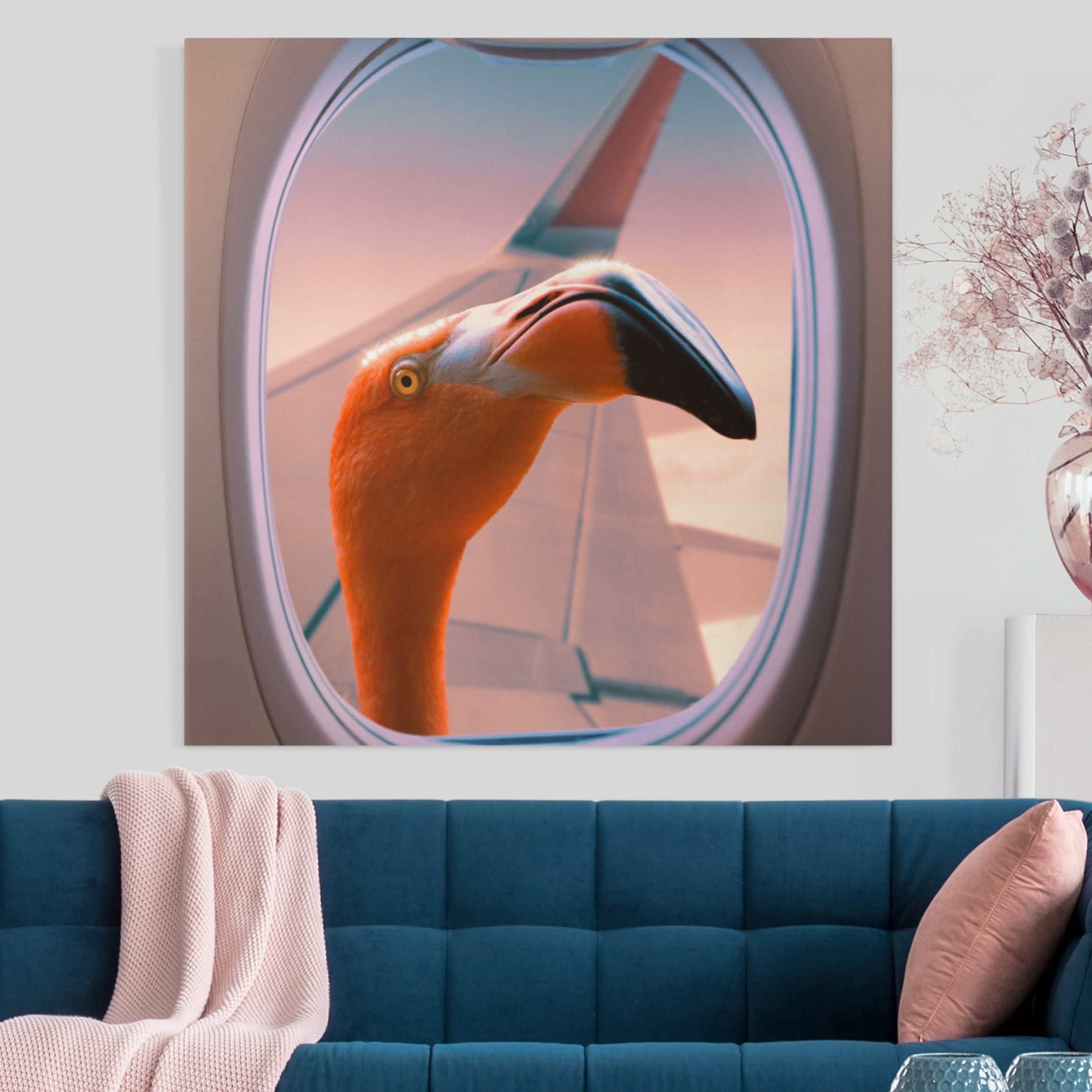 Leinwandbild Sitzplatz am Fenster