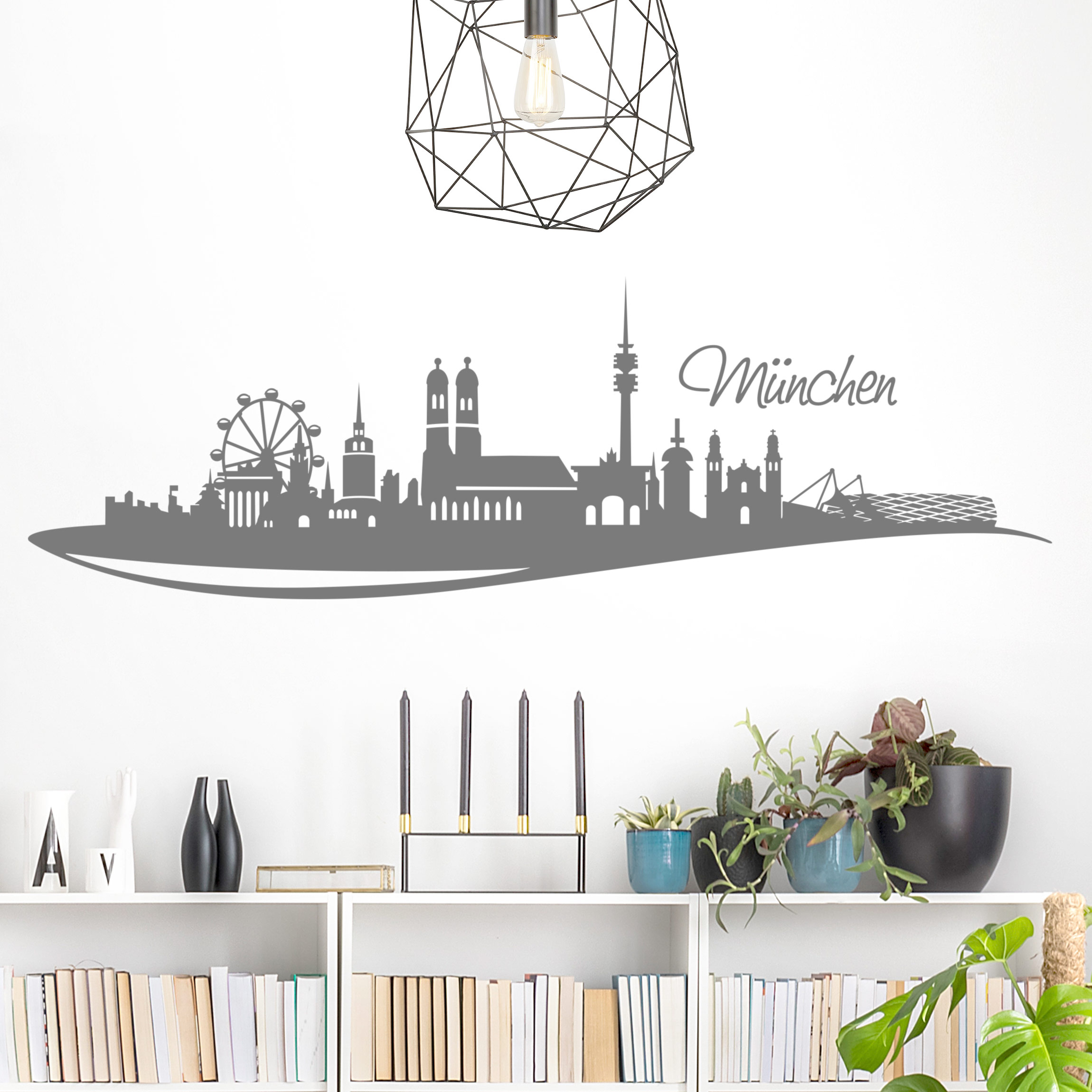 Wandtattoo Skyline München
