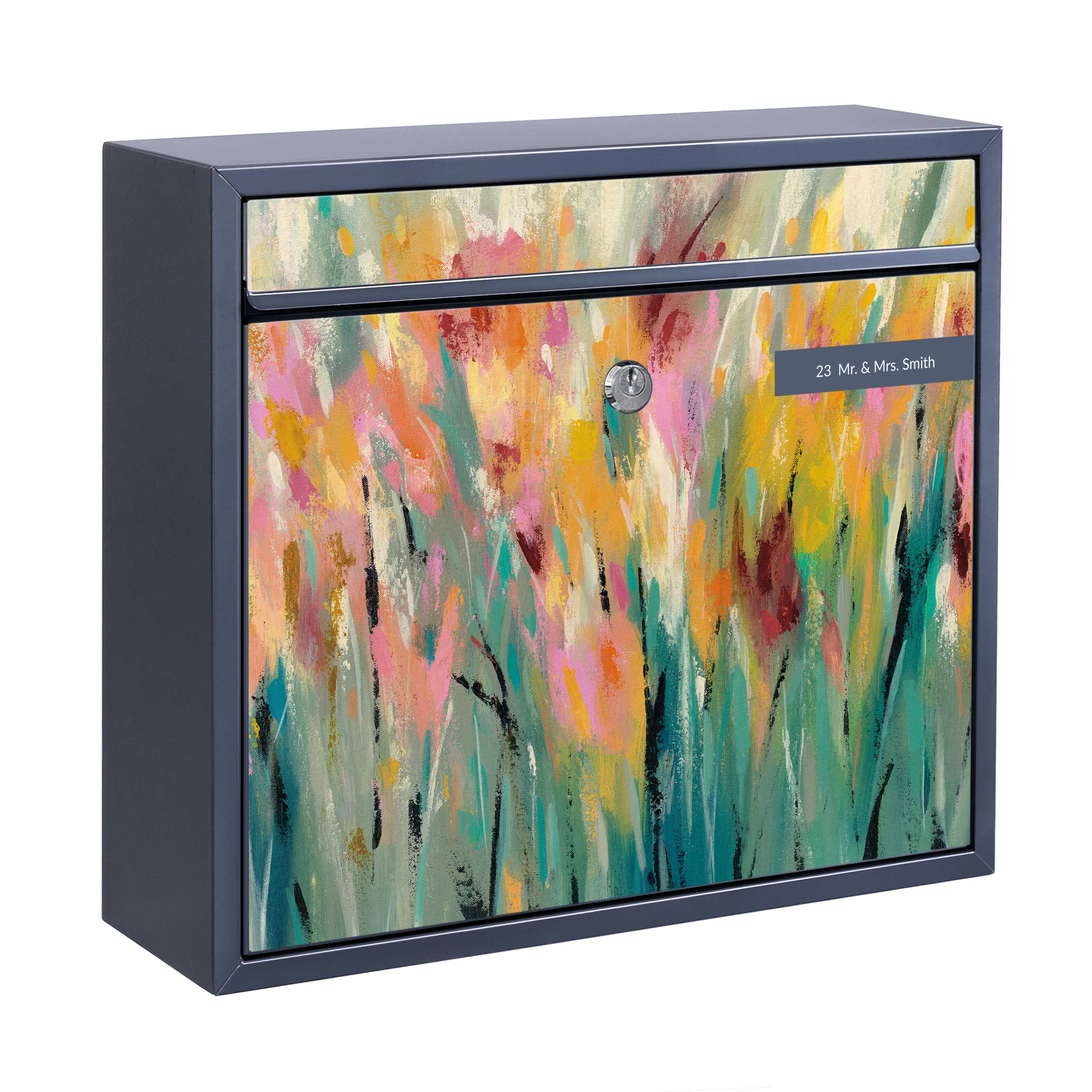 Briefkasten mit eigenem Text Sommer im Garten