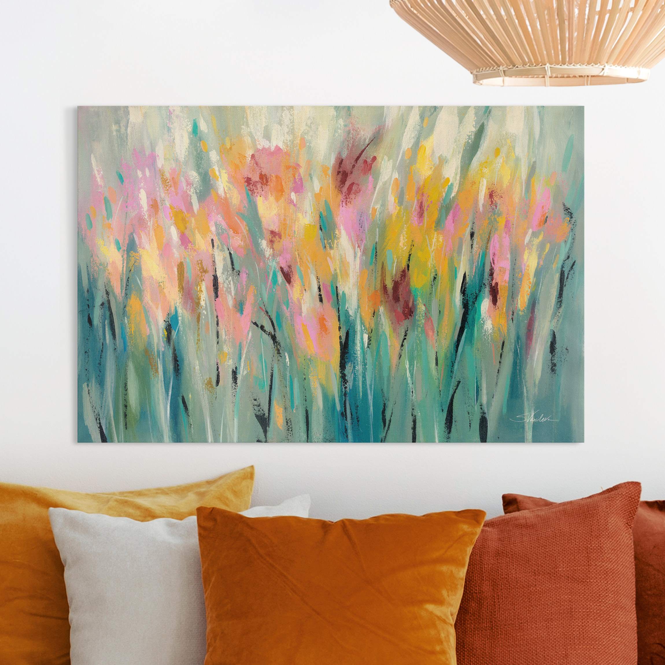 Leinwandbild Sommer im Garten