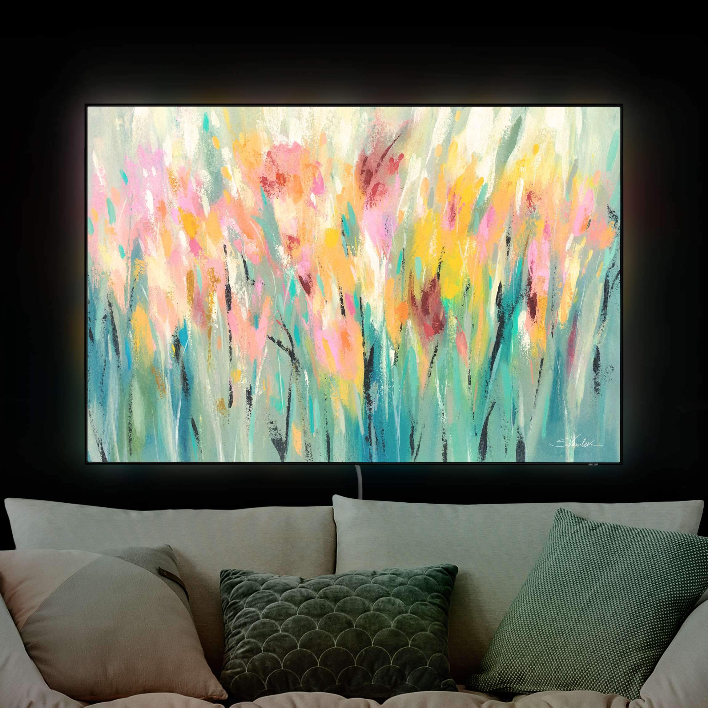 LED-Wechselbild Sommer im Garten