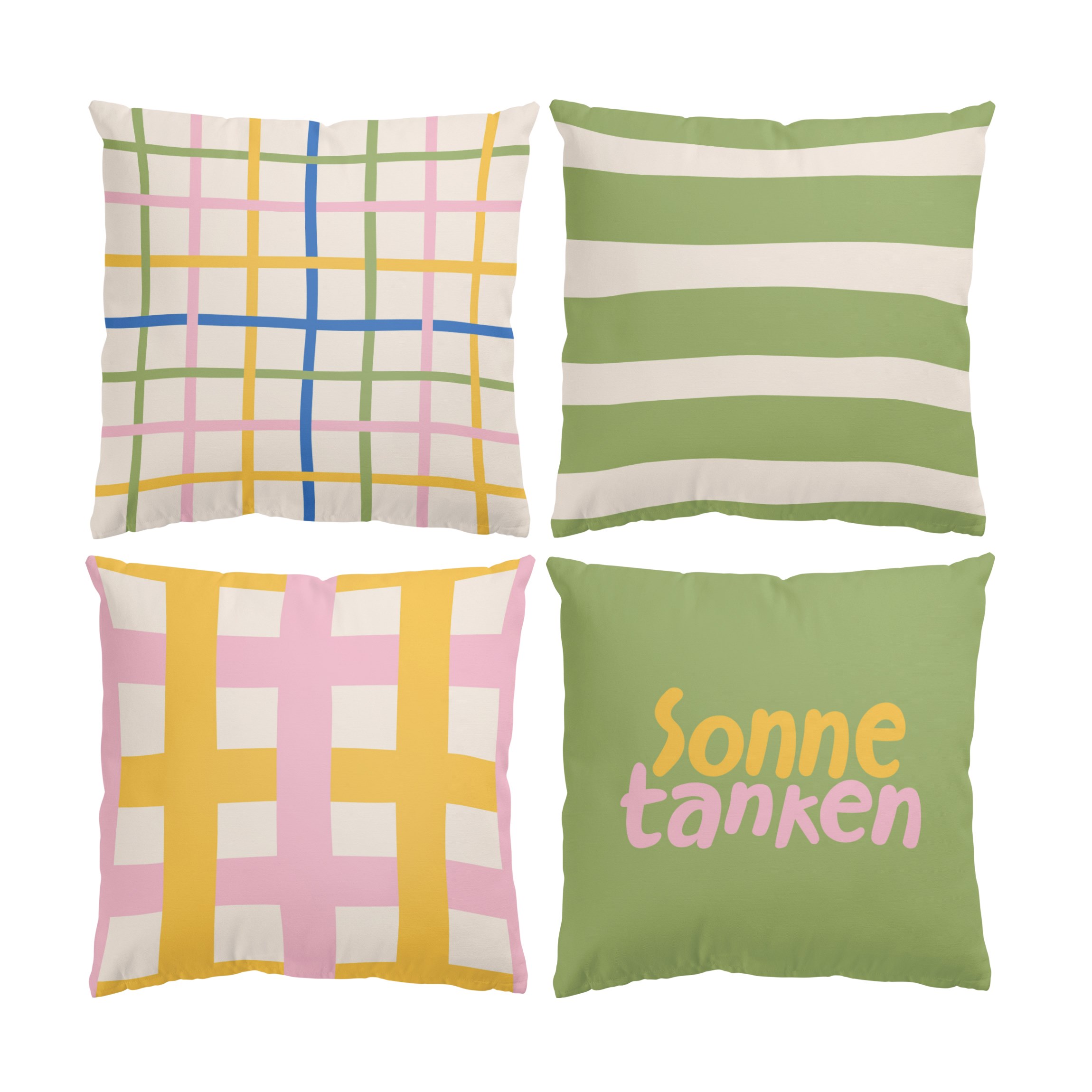 Dekokissen 4er Set Sommerurlaub Set II