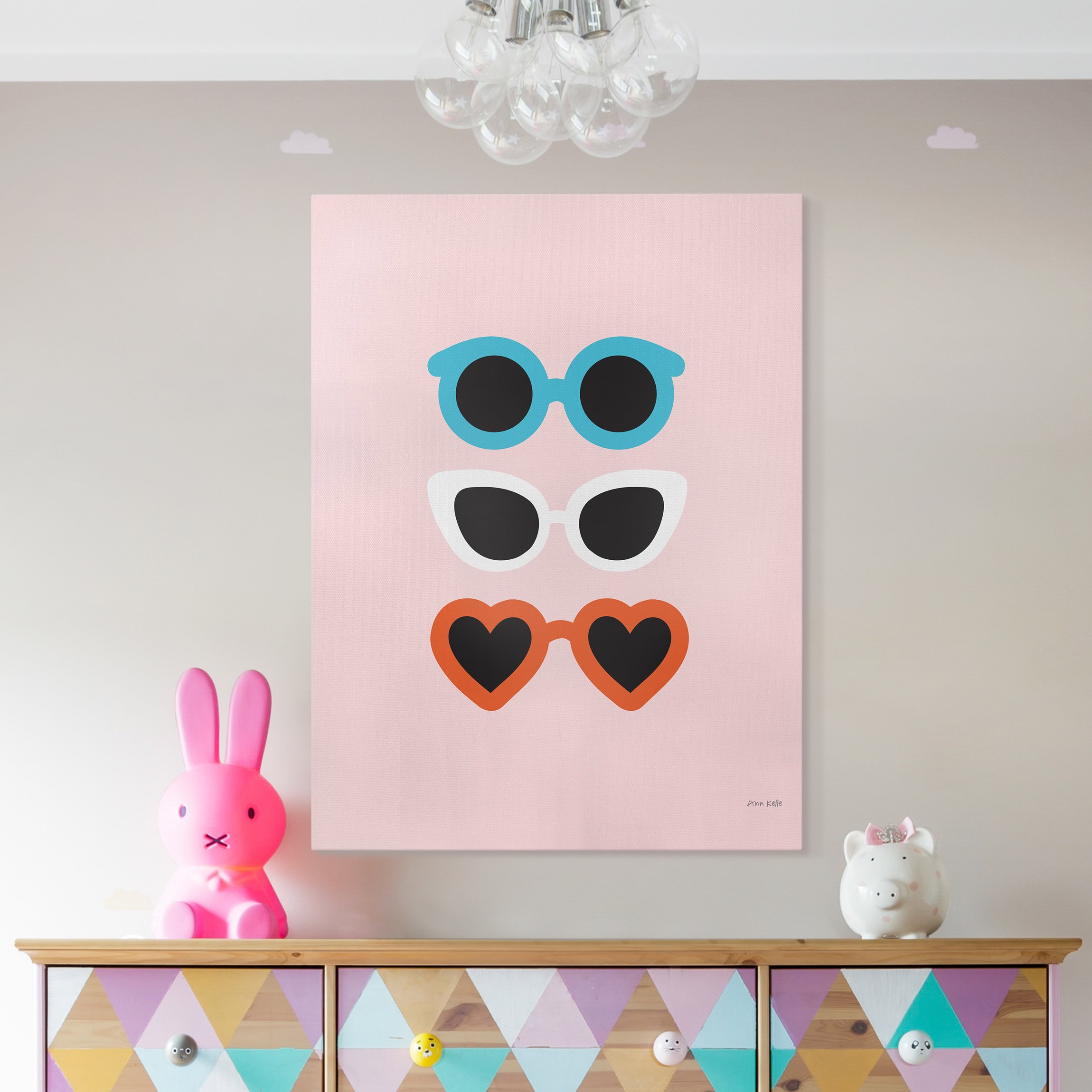 Leinwandbild Sonnenbrillen Tricolore