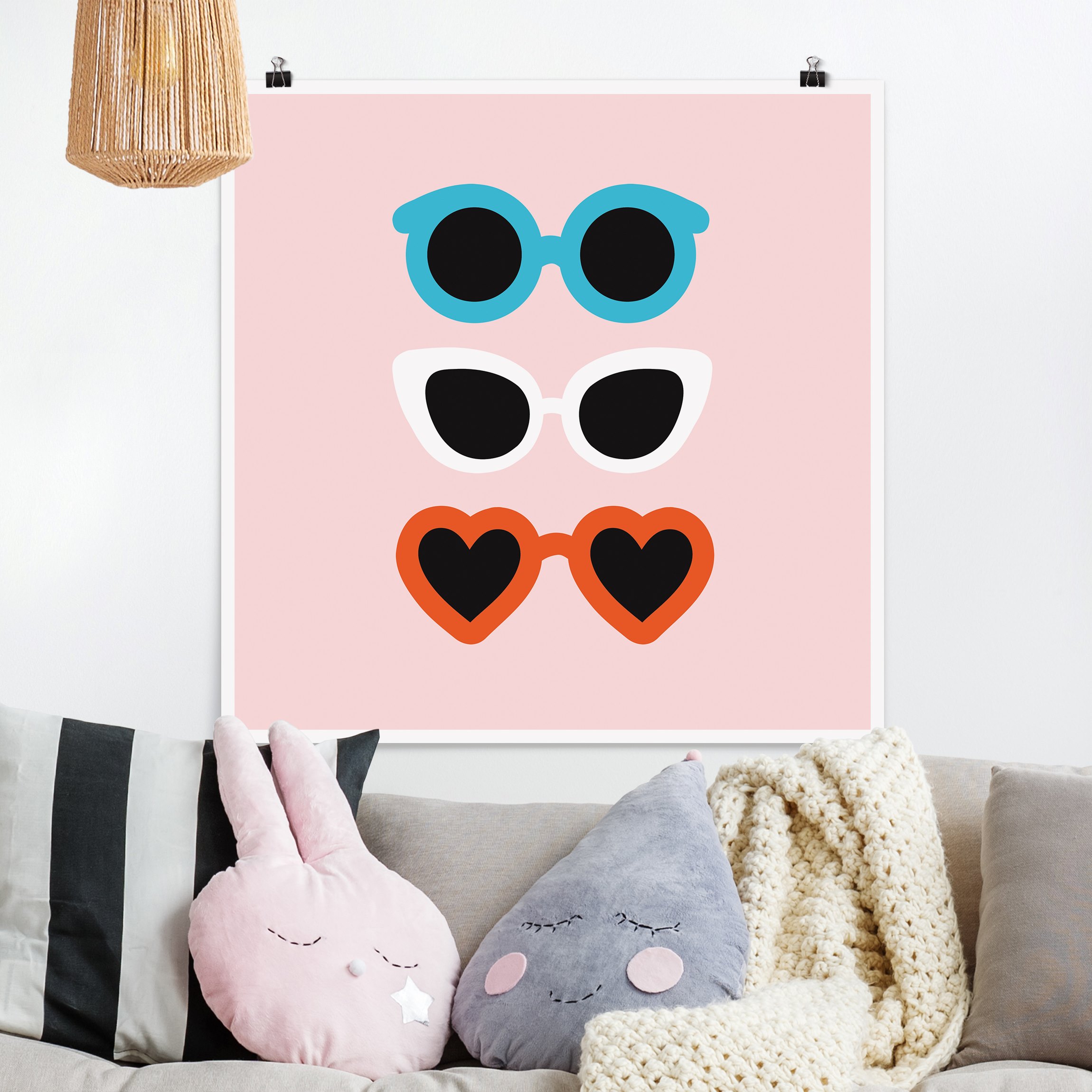 Poster Sonnenbrillen Tricolore