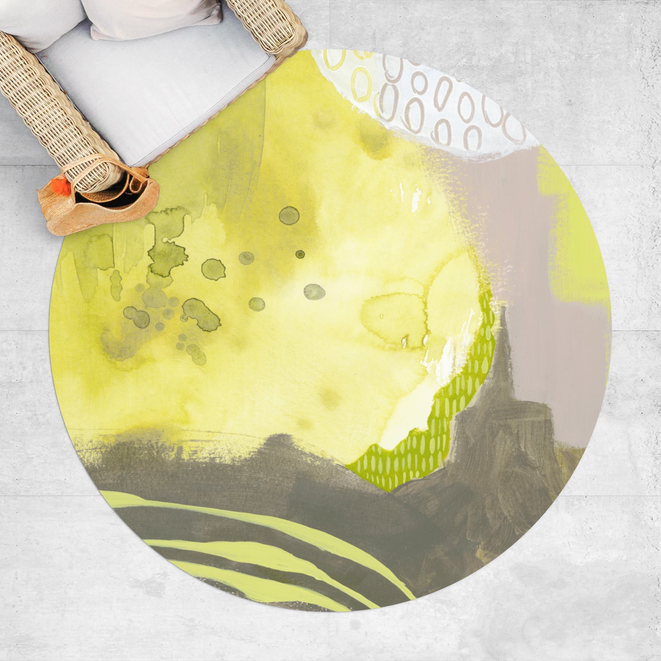 Runder Vinyl-Teppich Sonnenflecken II