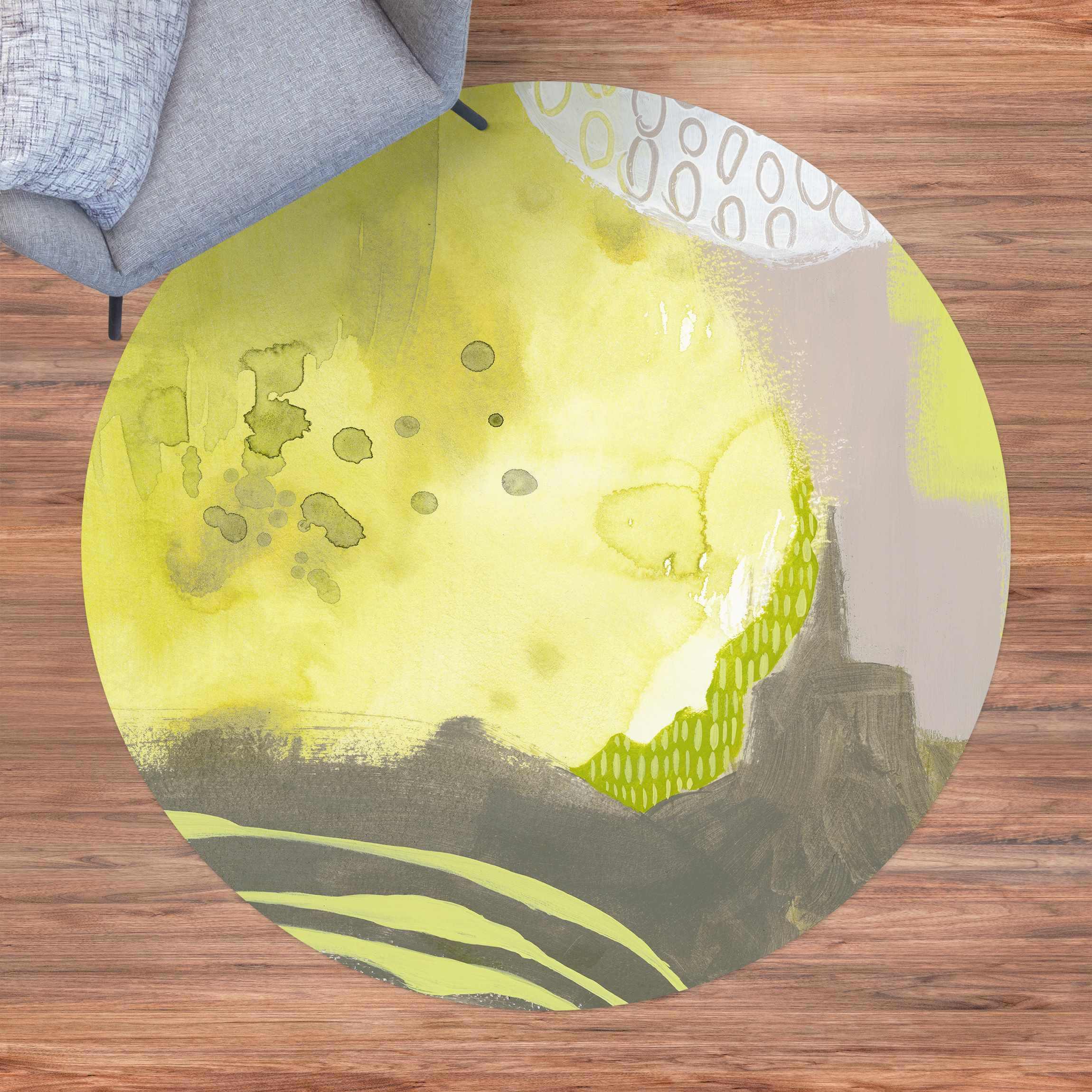 Runder Vinyl-Teppich Sonnenflecken II