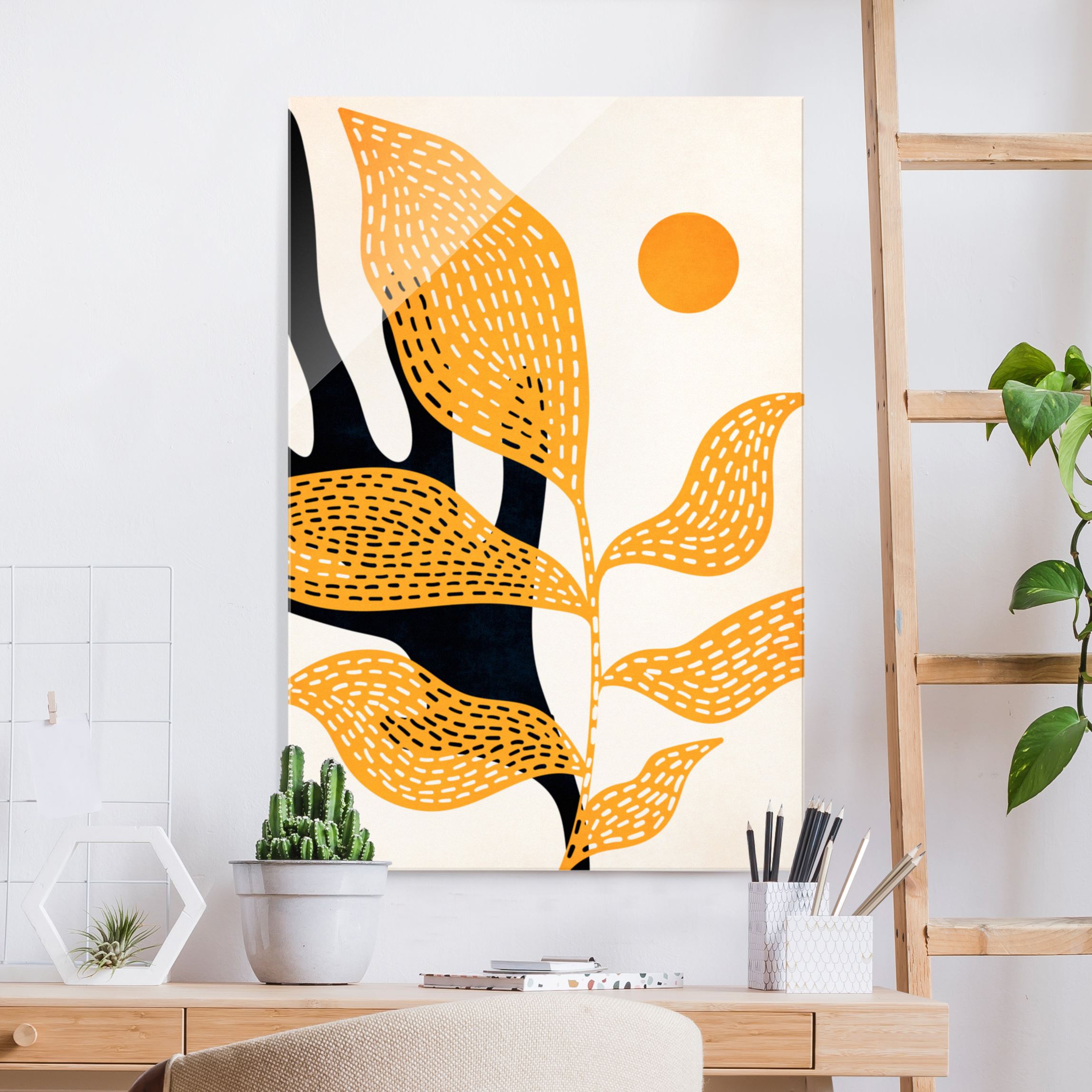 Glasbild Sonnenschein im Garten