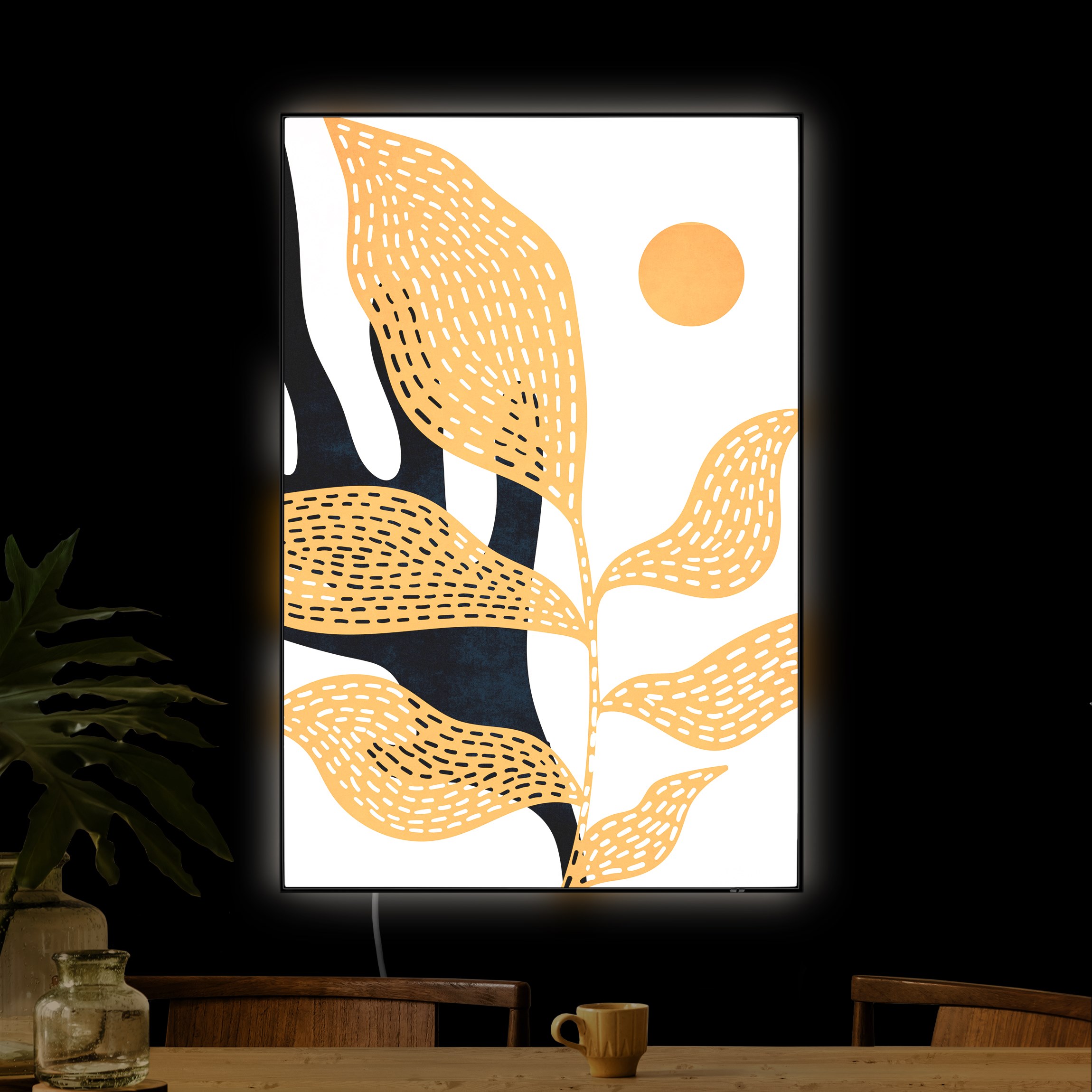 LED-Wechselbild Sonnenschein im Garten