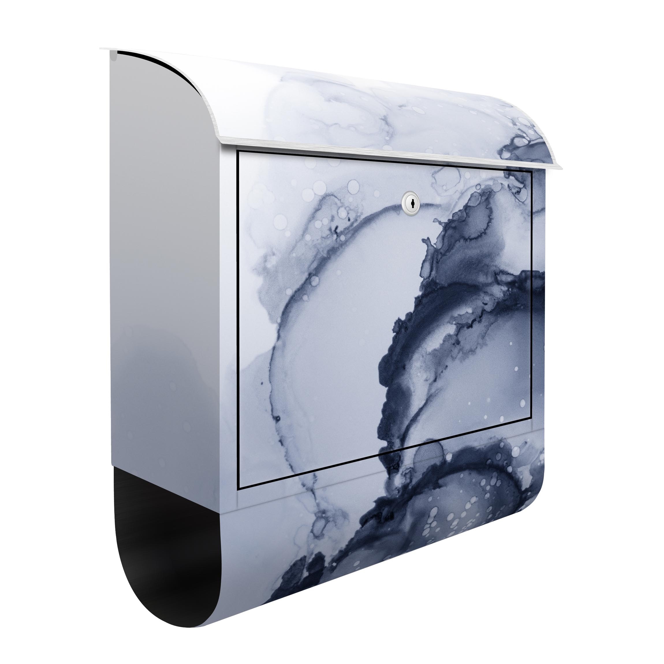 Briefkasten Spiel der Farben Blaue Tusche