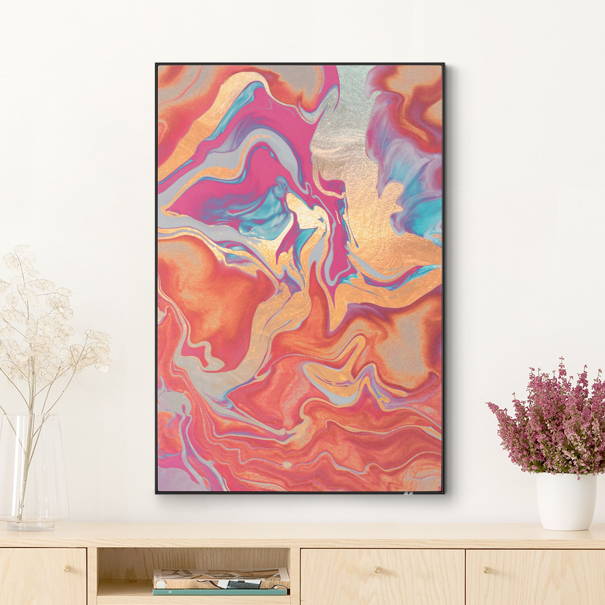 Wechselbild Spiel der Farben Goldenes Feuer