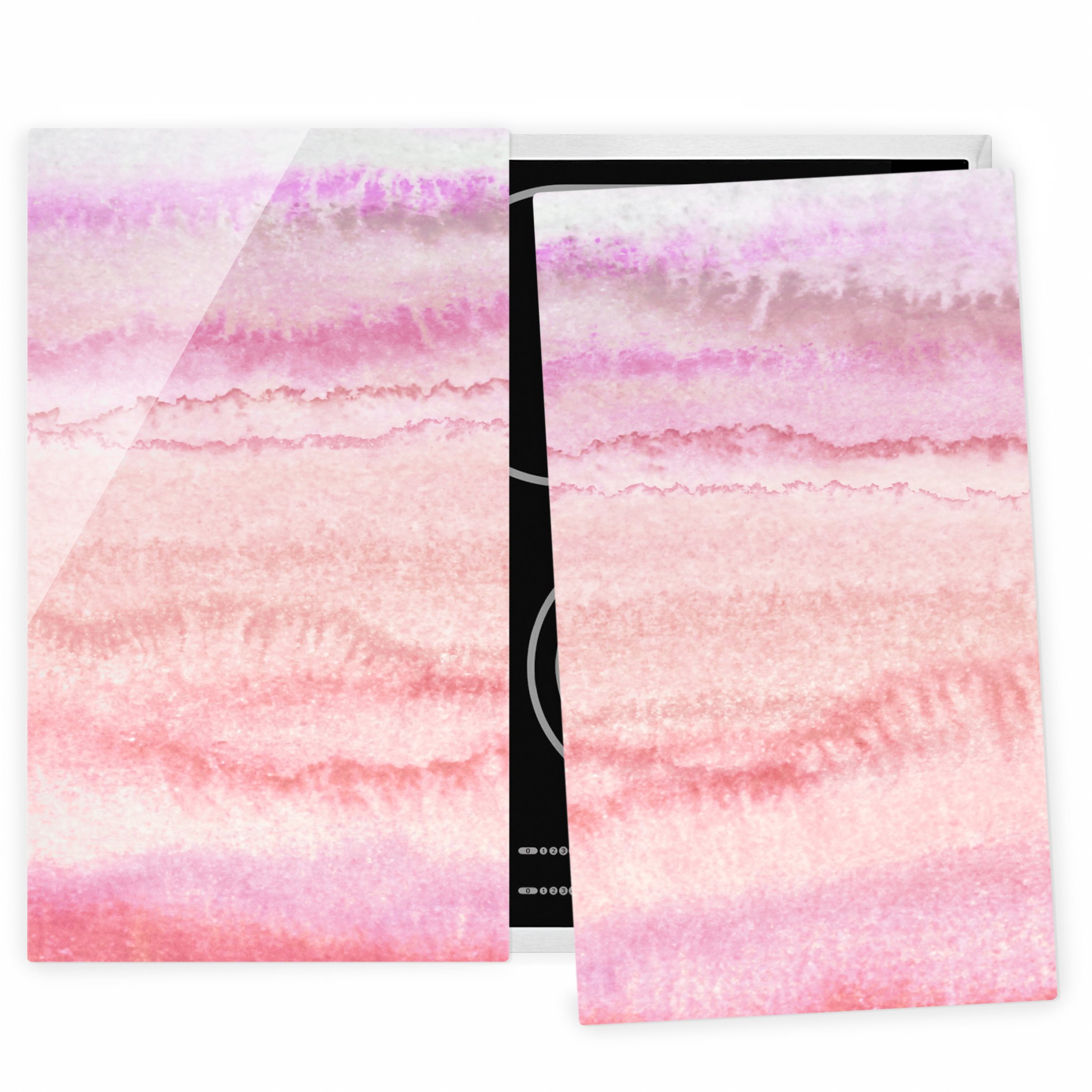 Herdabdeckplatte Spiel der Farben in Pink