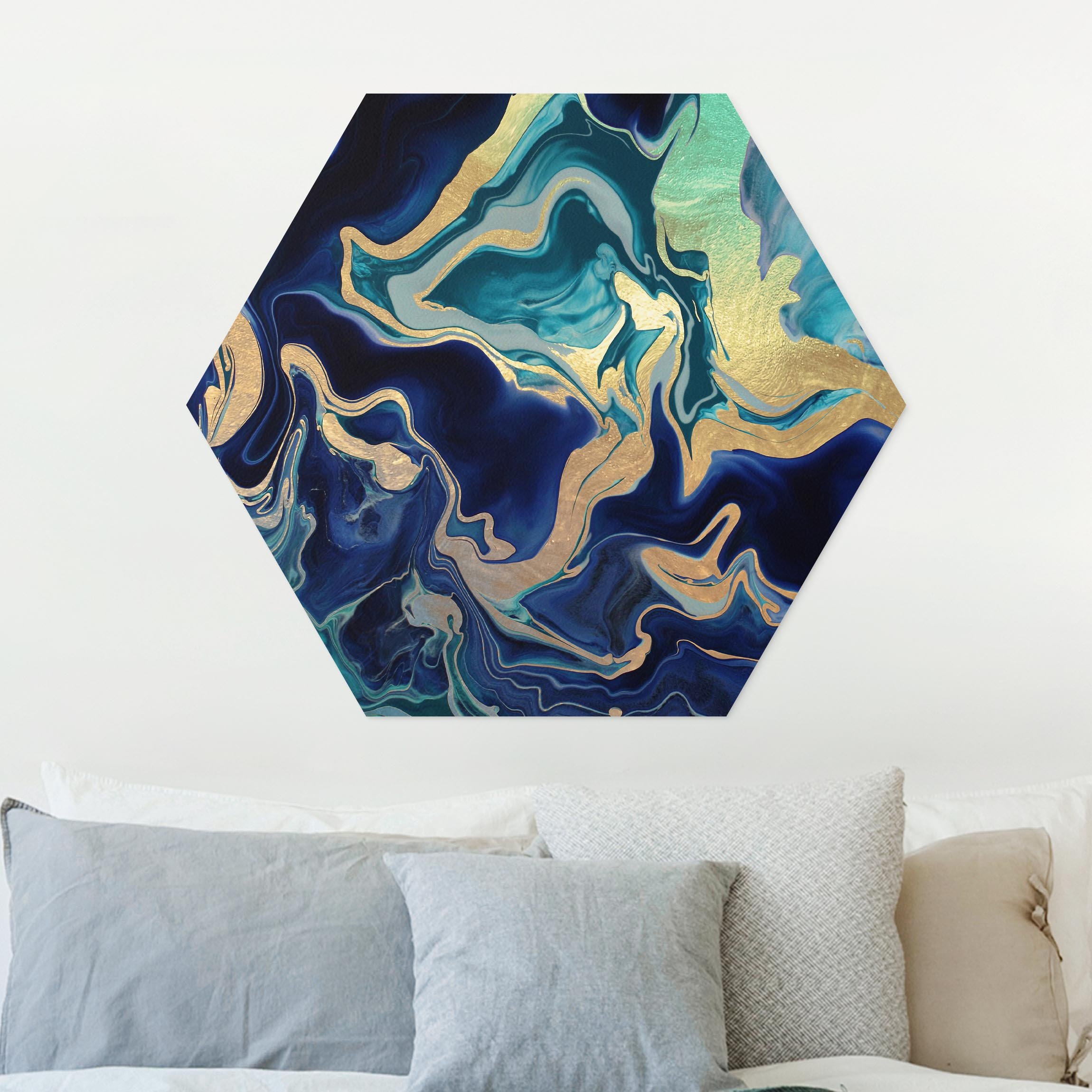 Hexagon-Forexbild Spiel der Farben Indigo Feuer