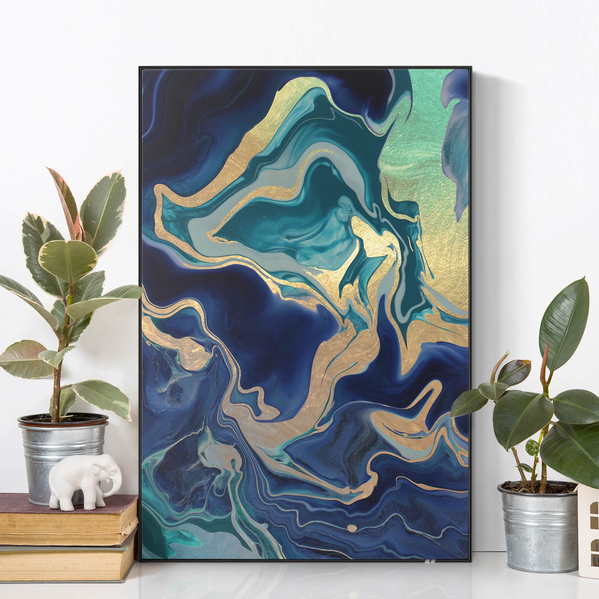 Akustik-Wechselbild Spiel der Farben Indigo Feuer