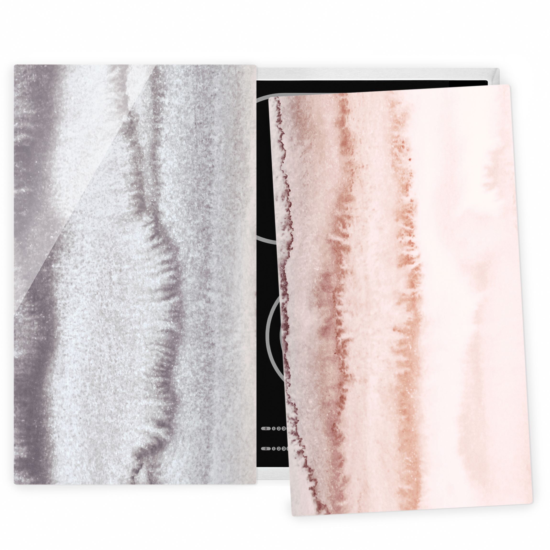 Herdabdeckplatte Spiel der Farben Meeresrauschen im Nebel