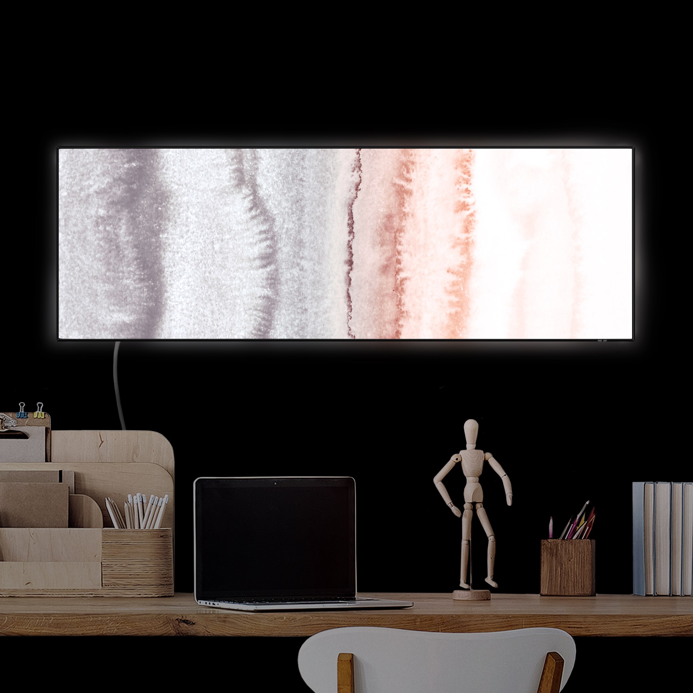 LED-Wechselbild Spiel der Farben Meeresrauschen im Nebel