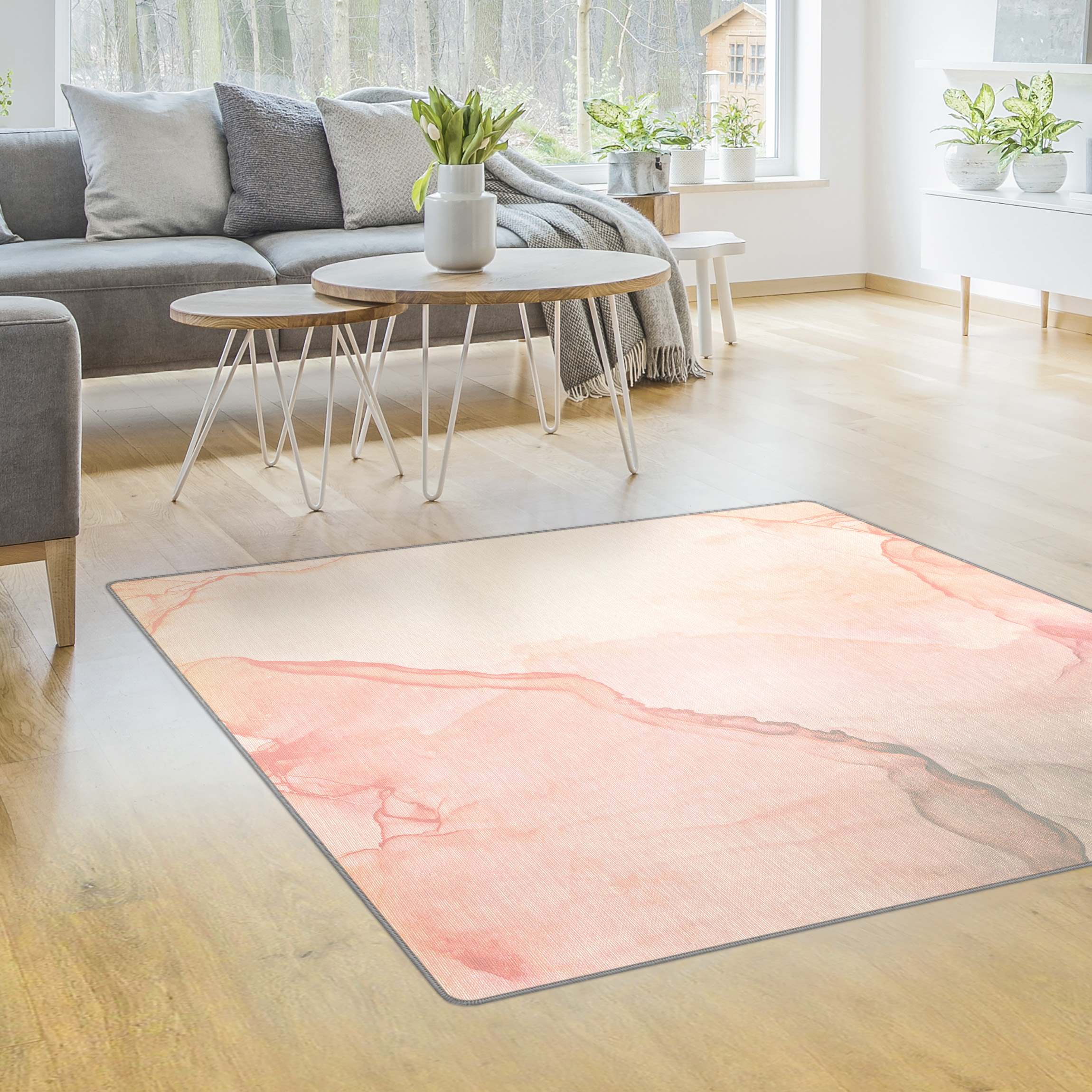 Teppich Spiel der Farben Pastell Zuckerwatte