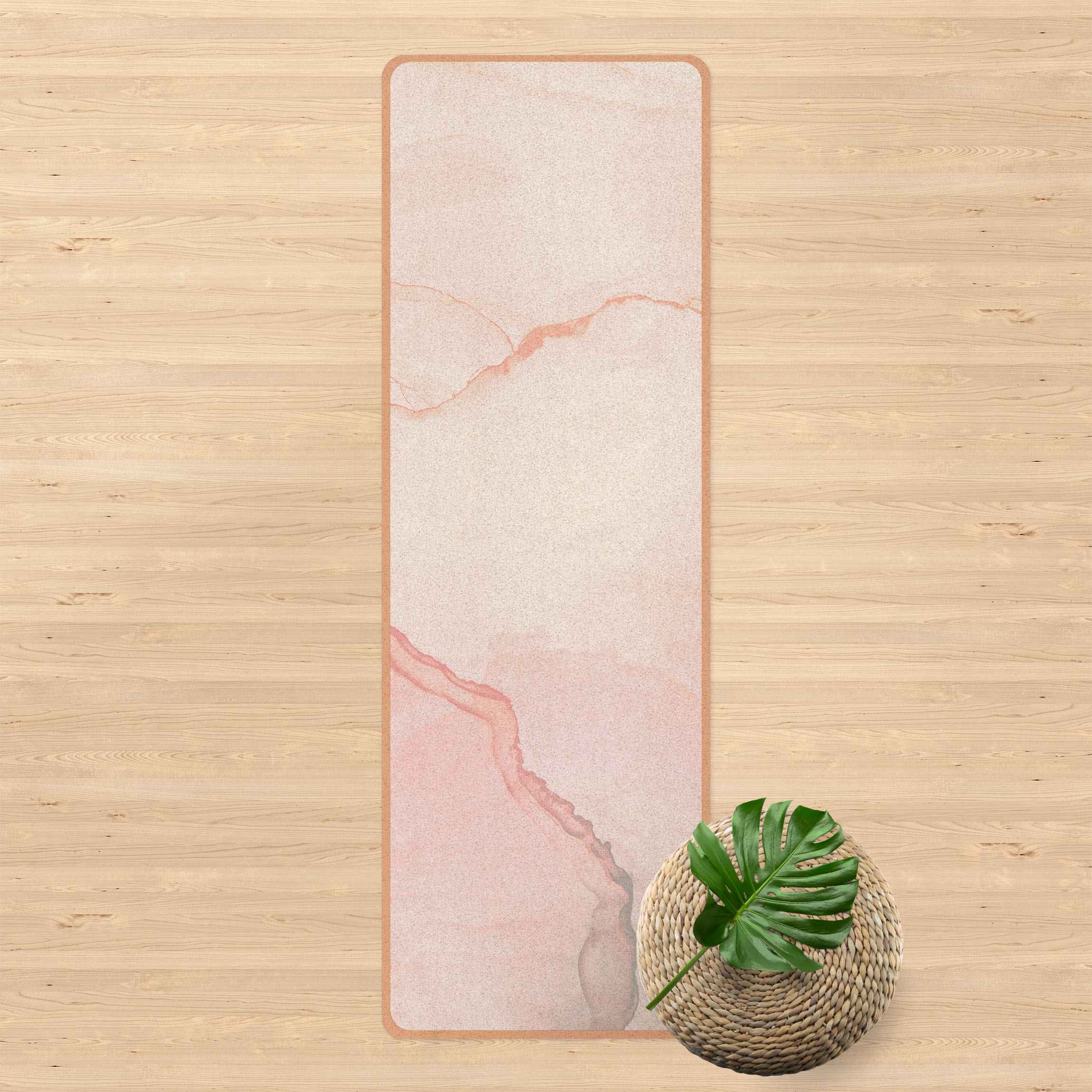 Yogamatte Kork Spiel der Farben Pastell Zuckerwatte