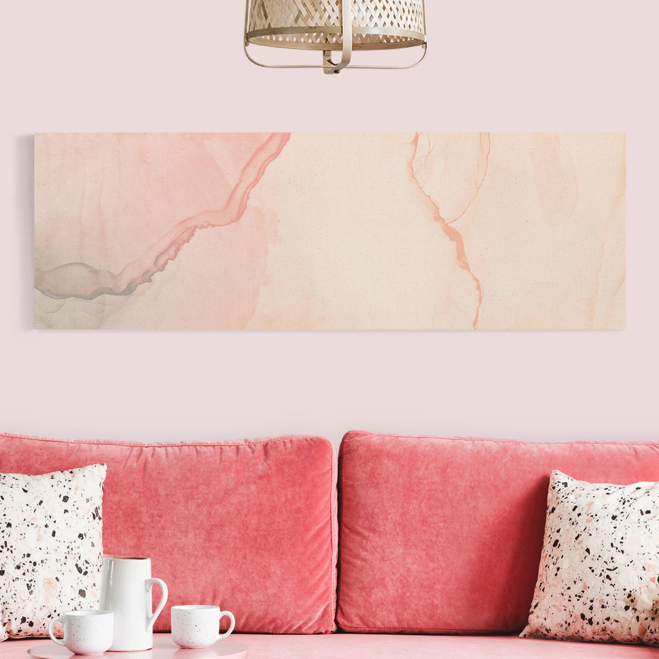 Leinwandbild auf Naturcanvas Spiel der Farben Pastell Zuckerwatte